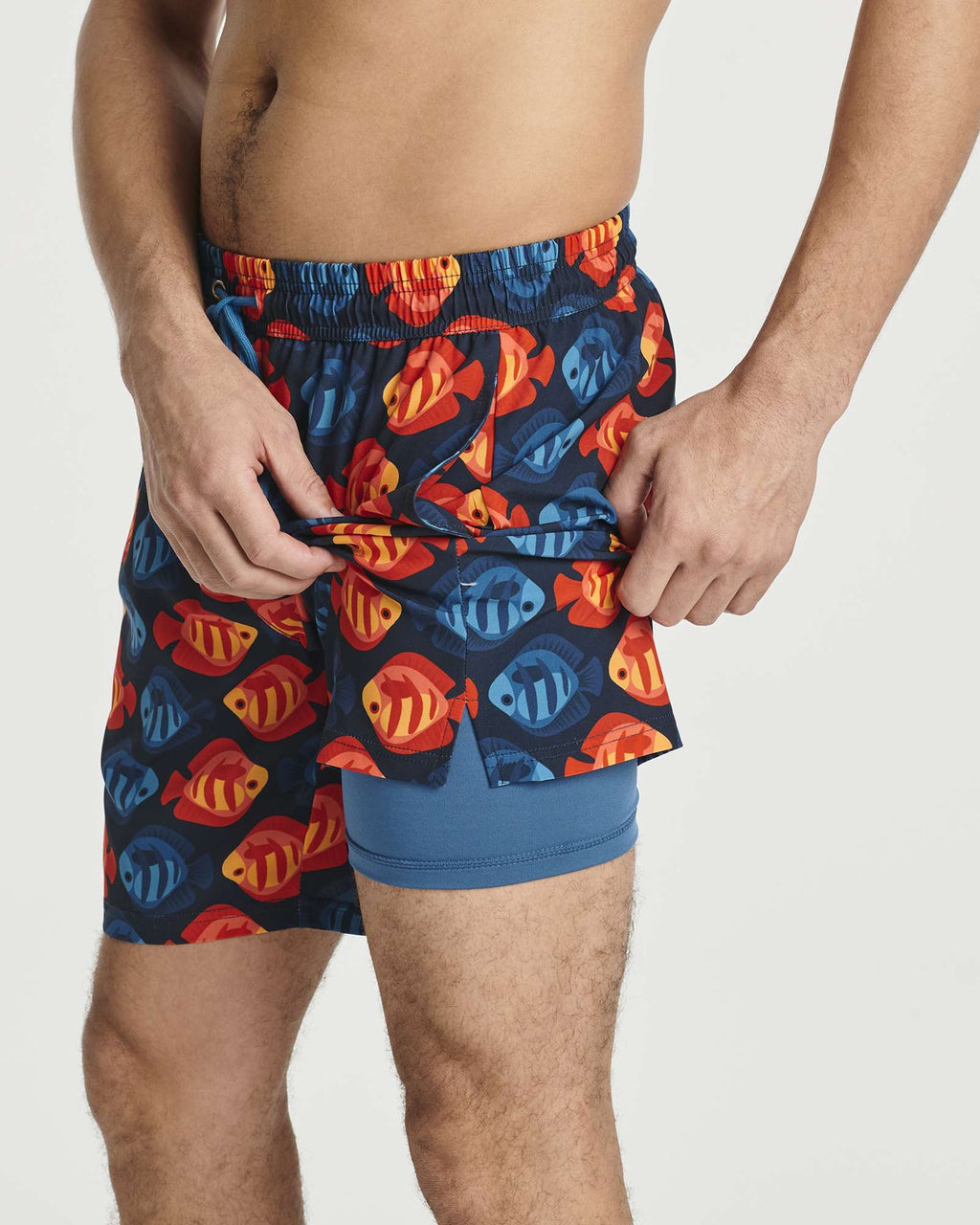 3 Pack: Men's 7" 2-in-1 Swim Trunks with Compression Liner