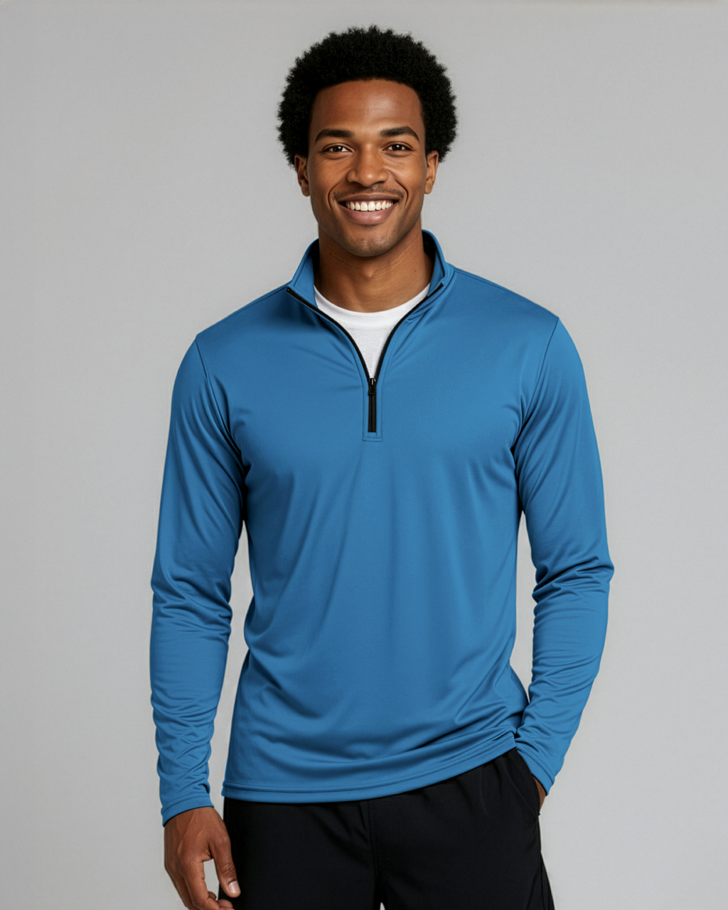 3 Pack: Mens Active Dry-Fit Quarter Zip Pullover (Available in Big & Tall)