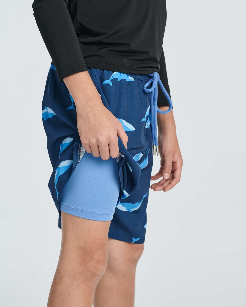 3 Pack: Boys' 2-in-1 Swim Trunks with Compression Liner