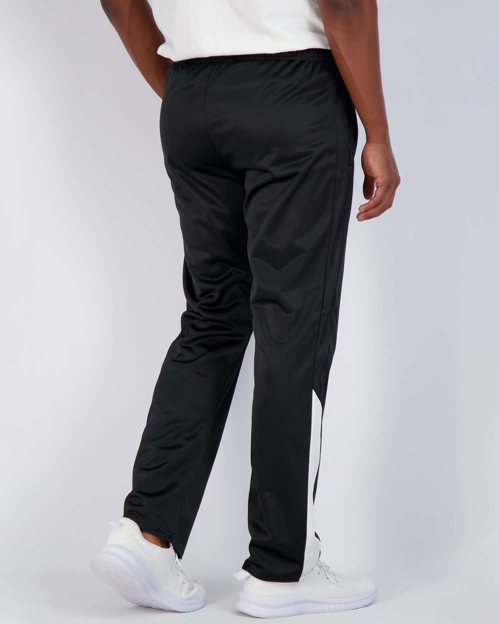 3 Pack: Mens Active Athletic Casual Tricot Open Bottom Sweatpants with Pockets (Available in Big & Tall)