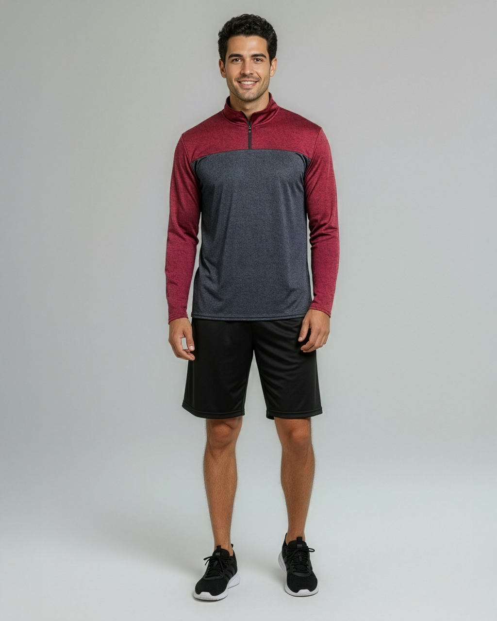 3 Pack: Mens Active Dry-Fit Quarter Zip Pullover