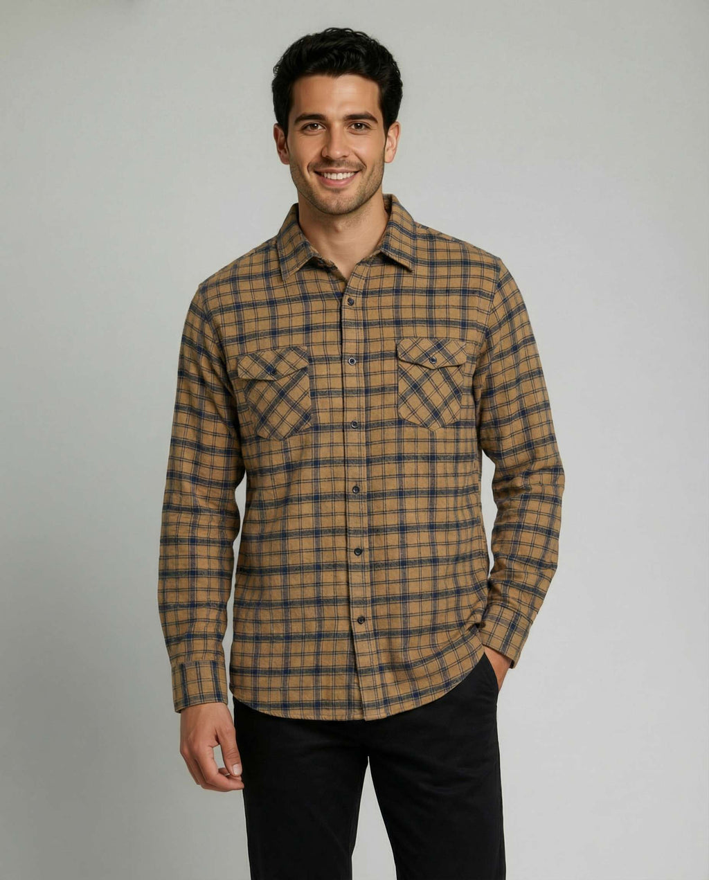3 Pack: Men's Long-Sleeve Flannel Shirt