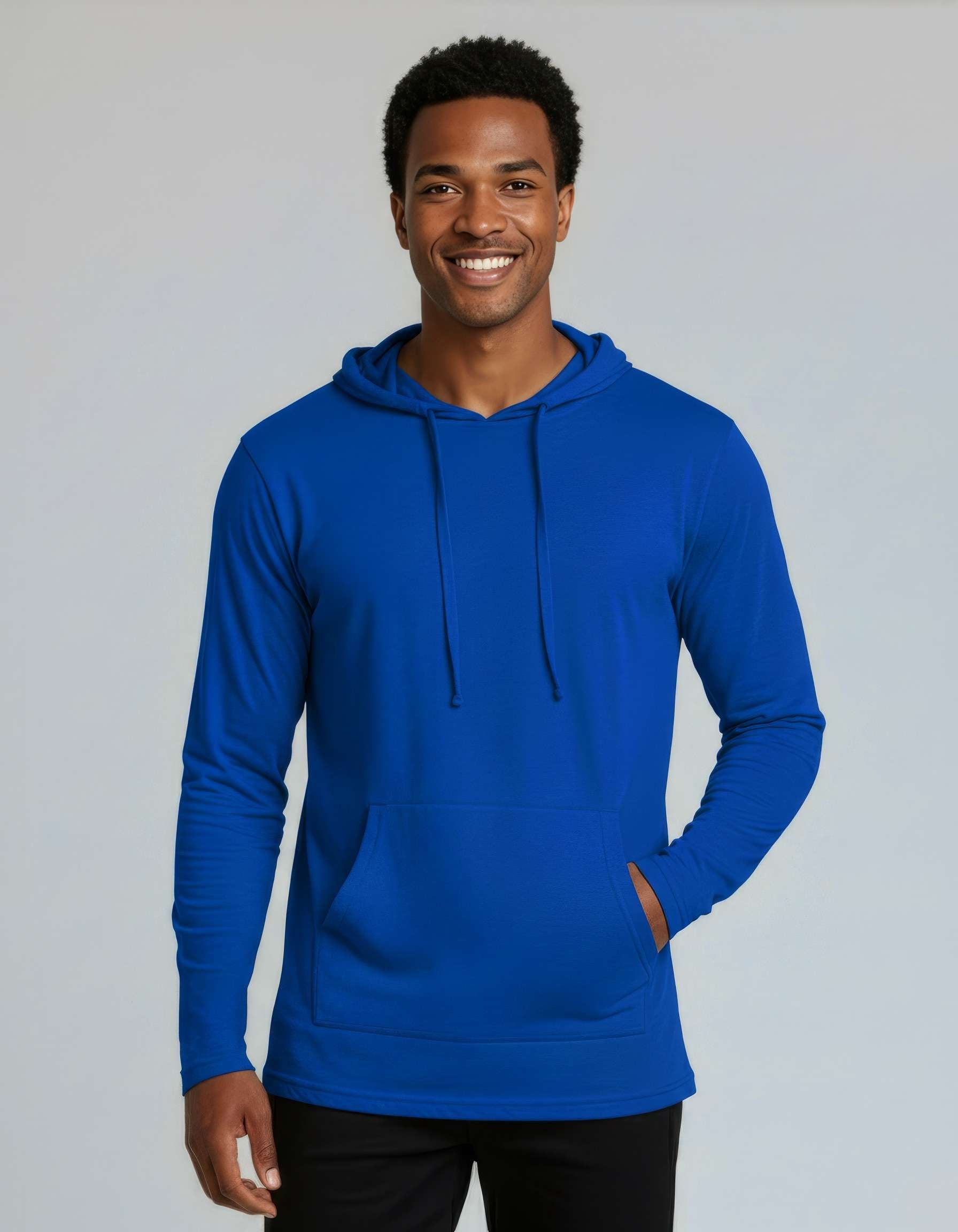 3 Pack: Mens Cotton Lightweight Pullover Hoodie