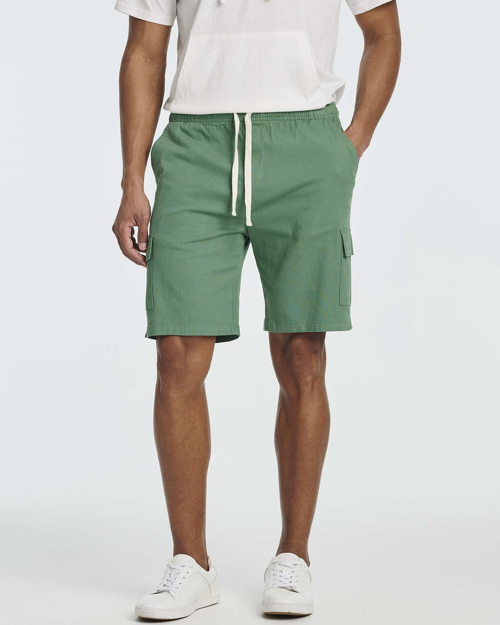 3 Pack: Men's 9" Elastic Waistband Cargo Shorts