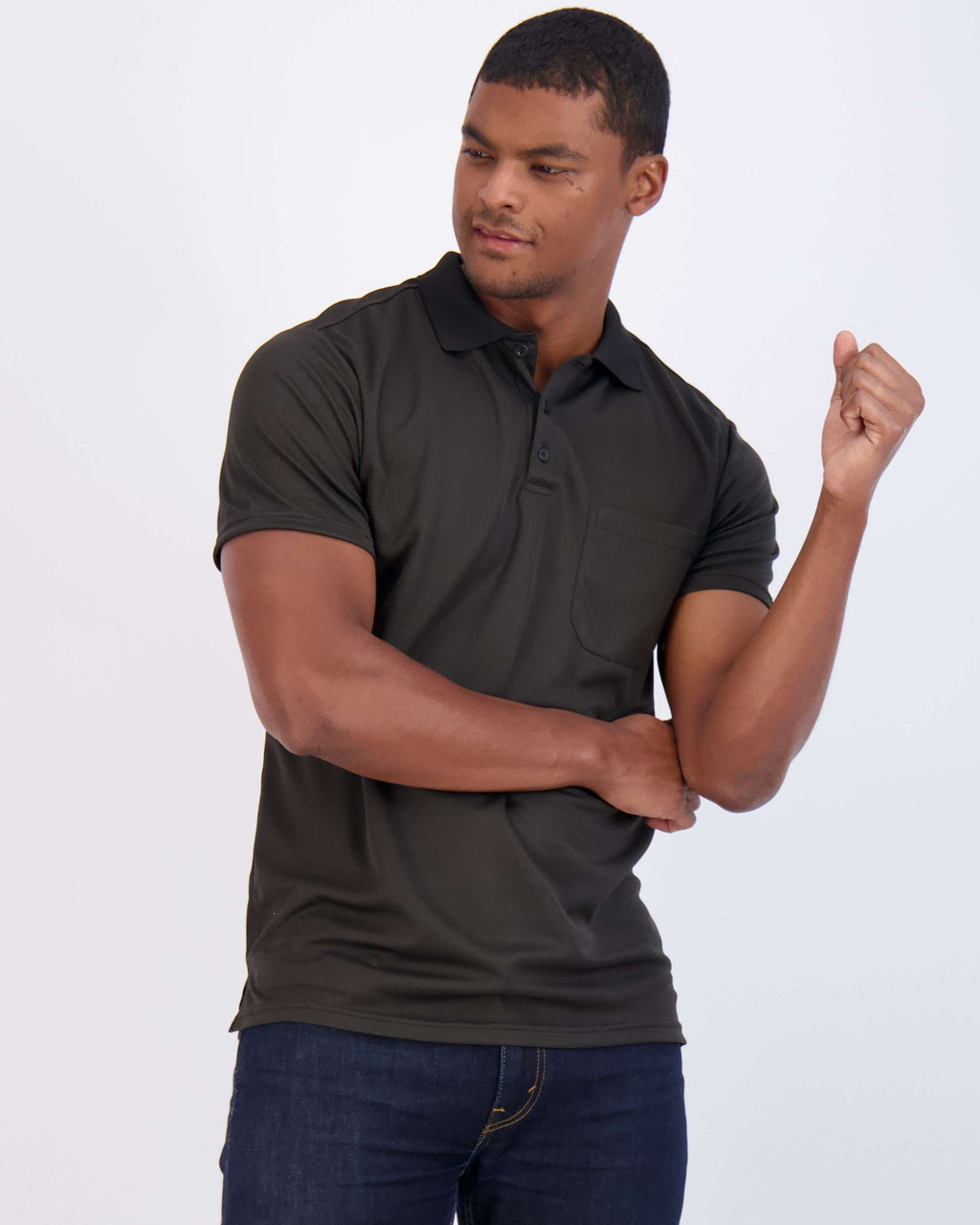3 Pack: Men's Short Sleeve Dry-Fit Polo Shirt (Available in Big & Tall)