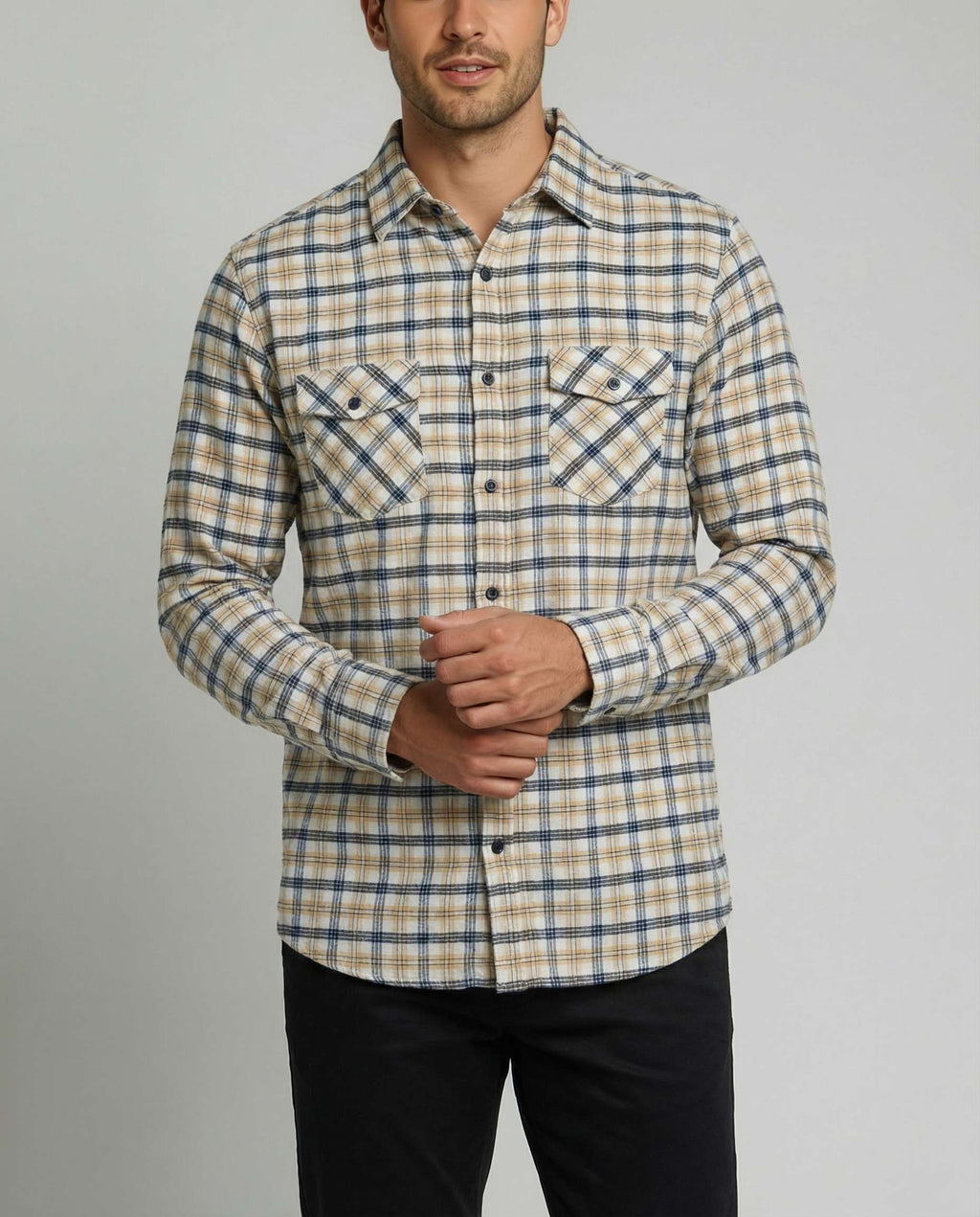 3 Pack: Men's Long-Sleeve Flannel Shirt