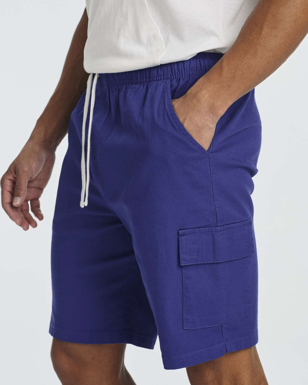 3 Pack: Men's 9" Elastic Waistband Cargo Shorts