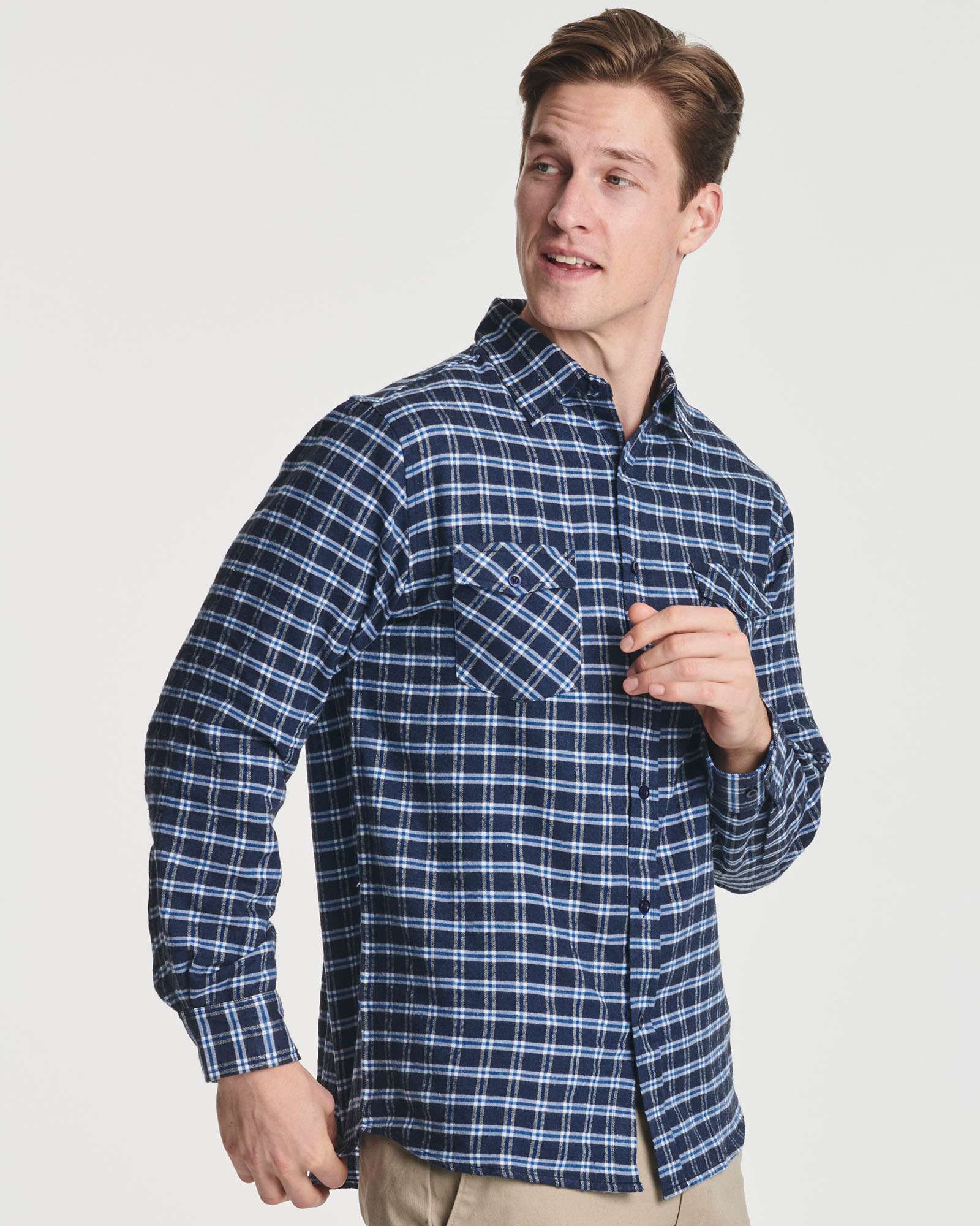 3 Pack: Mens Big & Tall Long-Sleeve Flannel Shirt