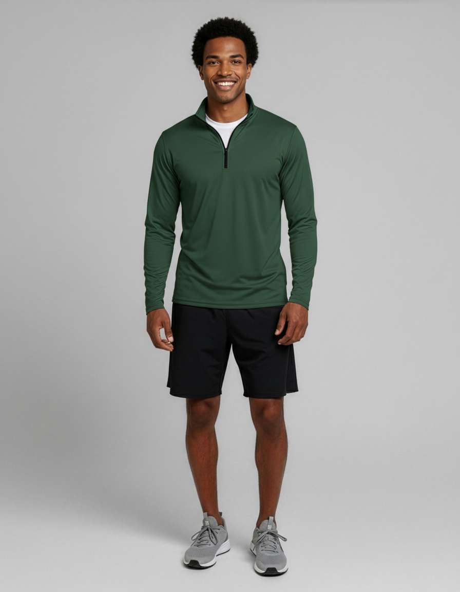 3 Pack: Mens Active Dry-Fit Quarter Zip Pullover (Available in Big & Tall)