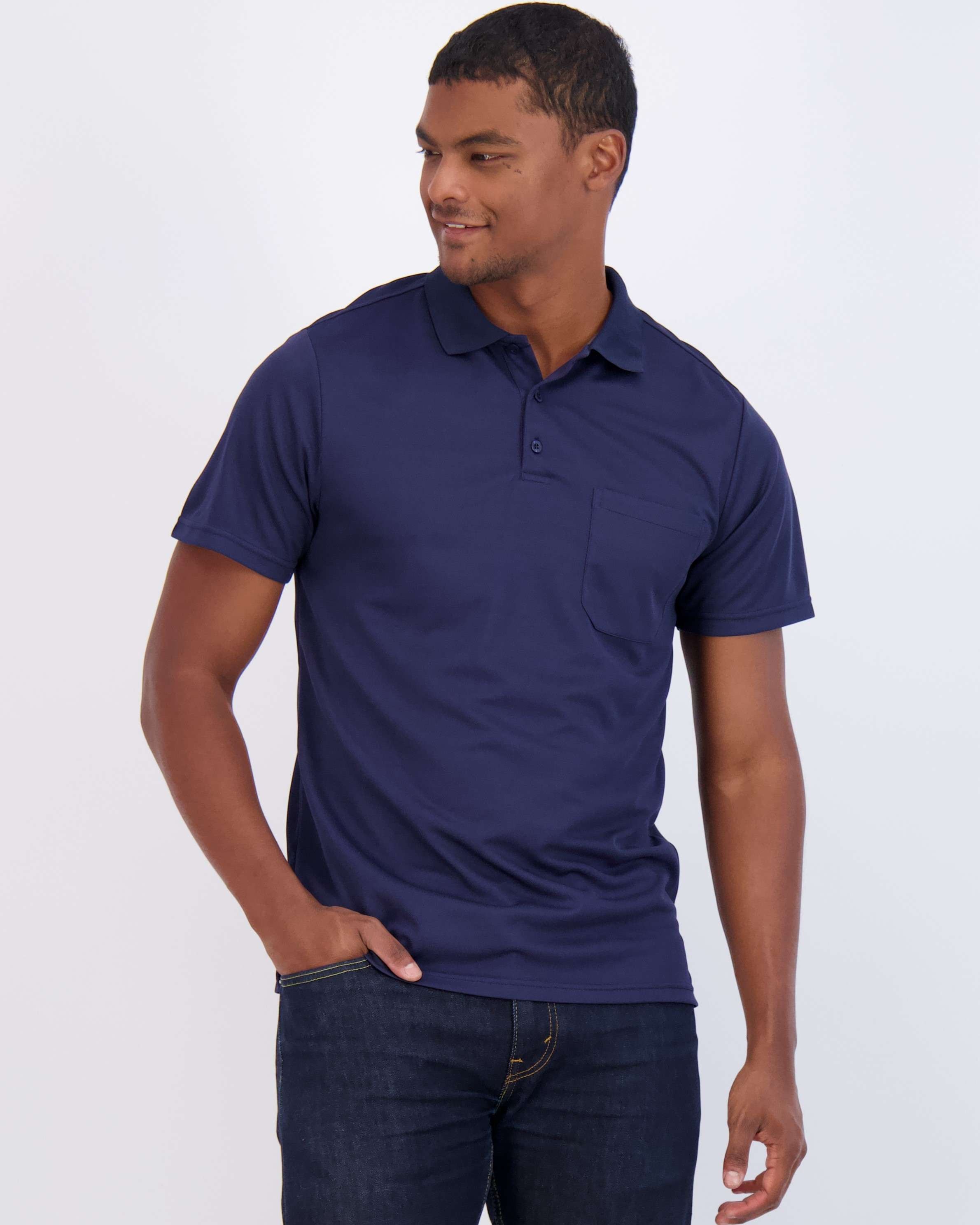 3 Pack: Men's Short Sleeve Dry-Fit Polo Shirt (Available in Big & Tall)