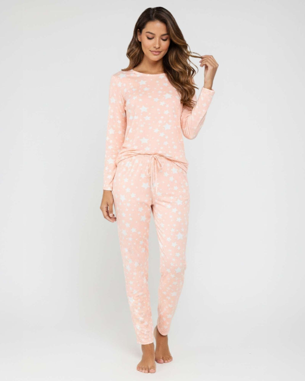 2 Pack: Women’s Pajama Set Super-Soft Long Sleeve Top With Pants