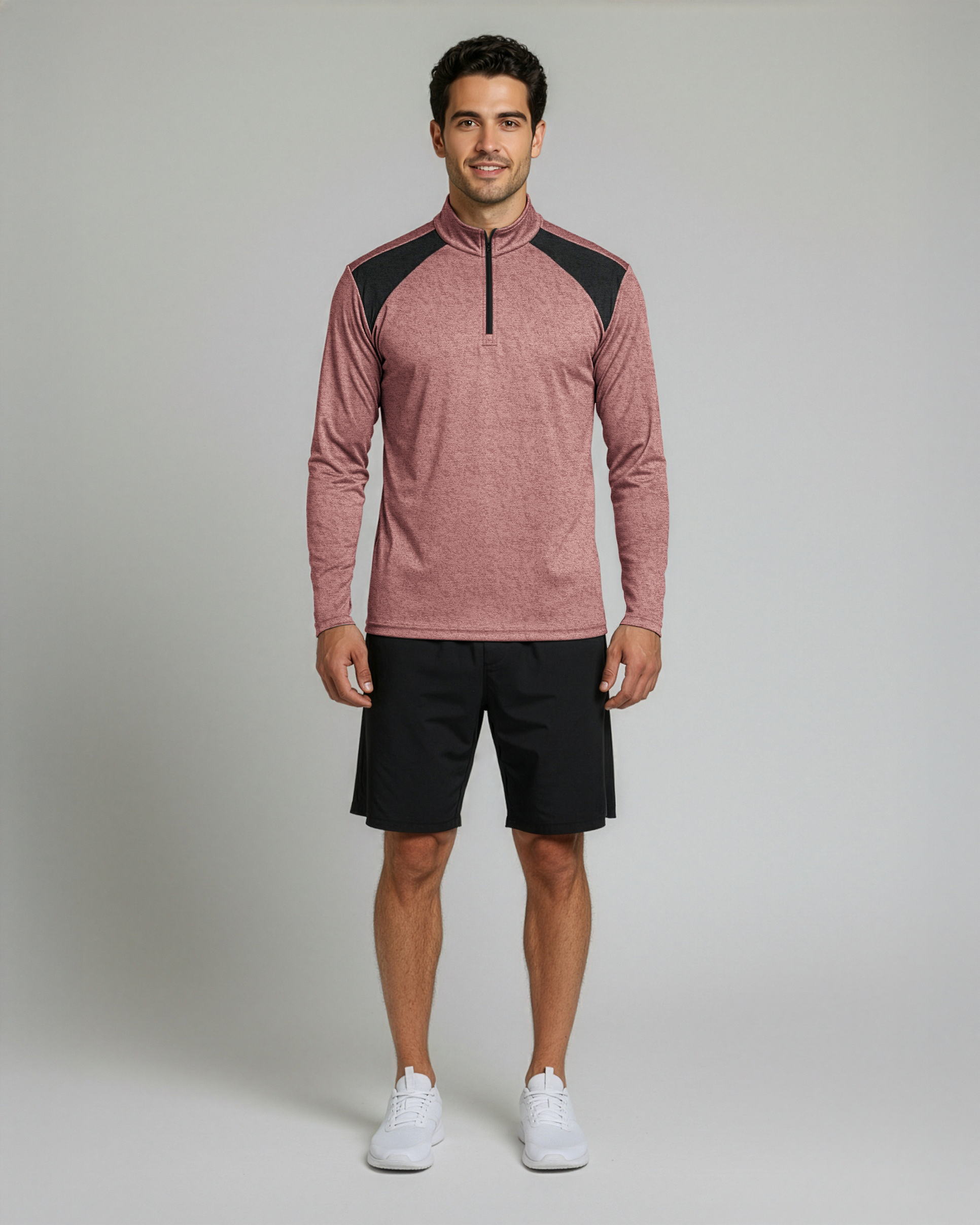 3 Pack: Mens Active Dry-Fit Quarter Zip Pullover