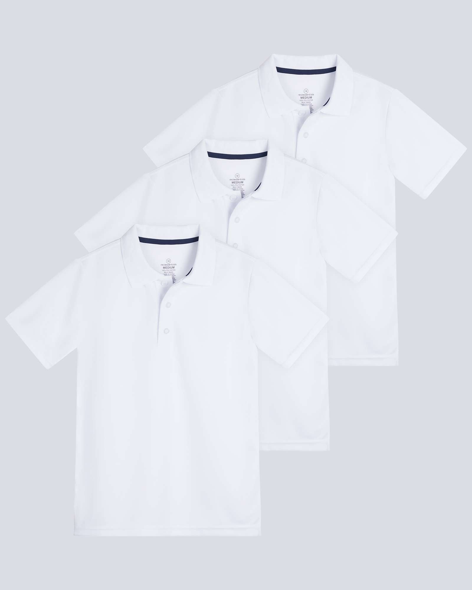 3 Pack: Boys' Short Sleeve Polo Shirt
