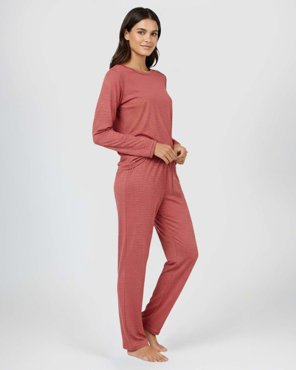 2 Pack: Women’s Pajama Set Super-Soft Long Sleeve Top With Pants