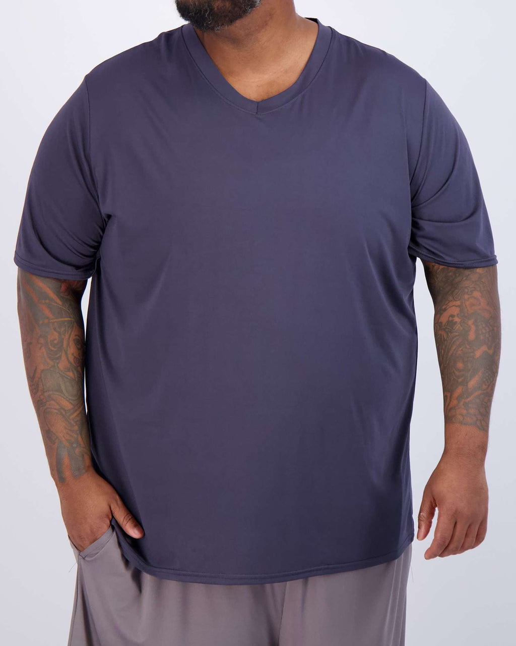 3 Pack: Men's Big & Tall V-Neck Short-Sleeve Dry-Fit T-Shirt