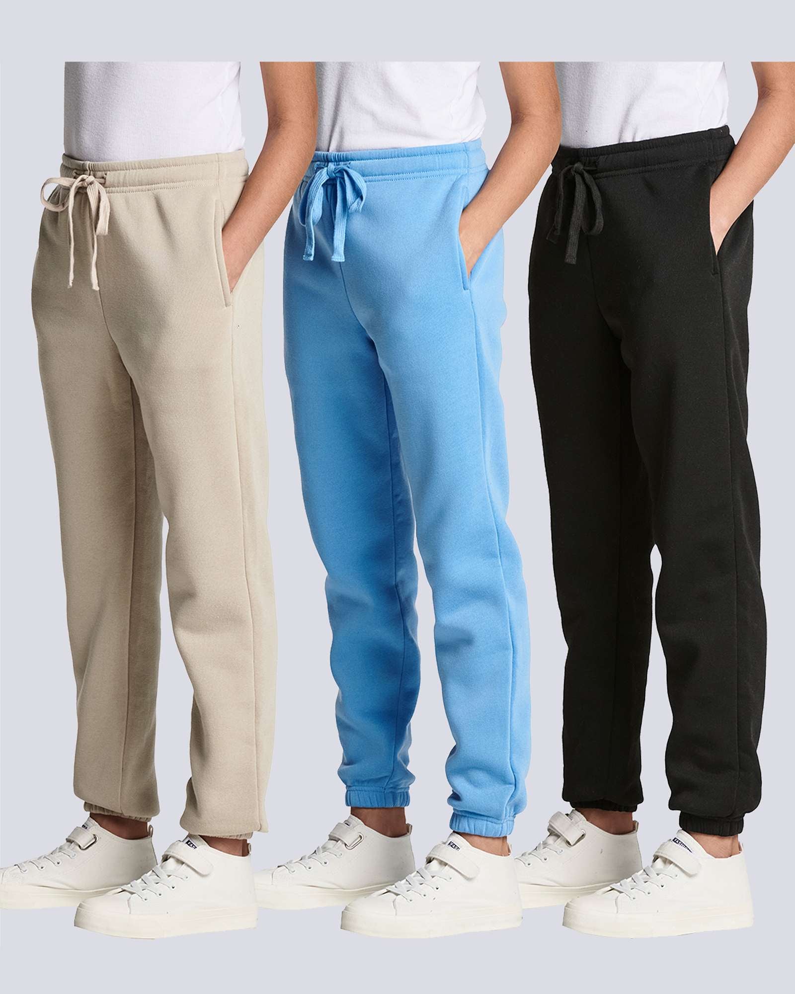 3 Pack: Girls' Sweatpants - Active Fleece Jogger Pants