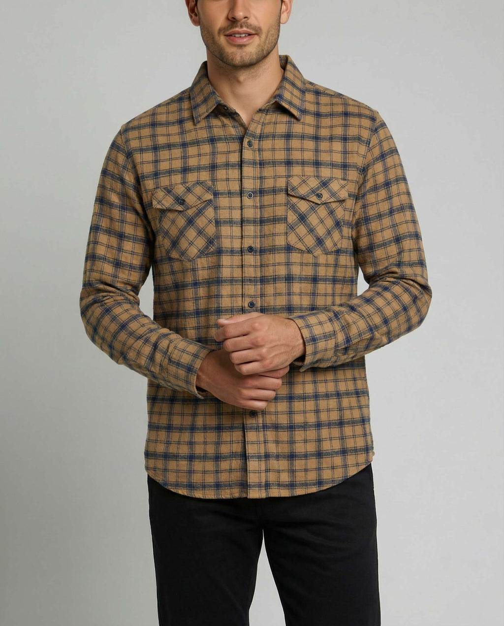 3 Pack: Men's Long-Sleeve Flannel Shirt