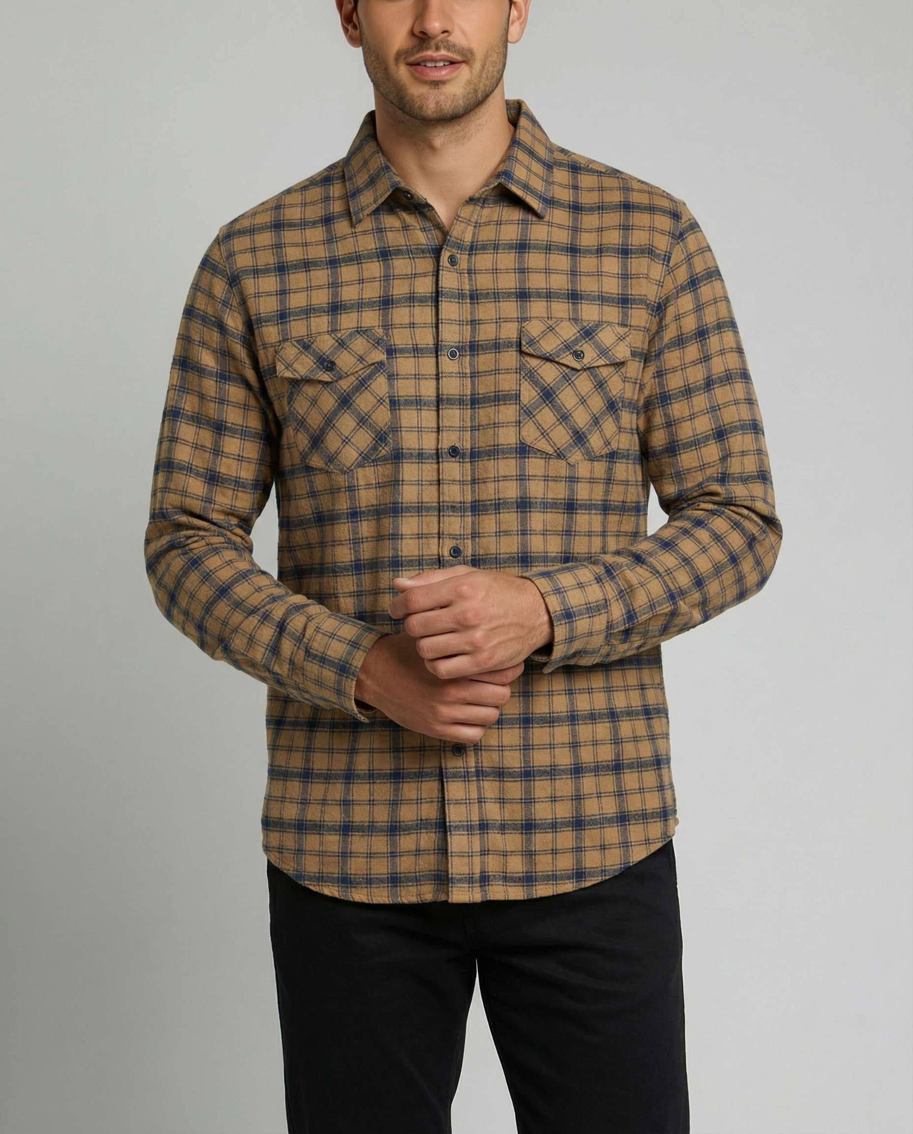 3 Pack: Men's Long-Sleeve Flannel Shirt