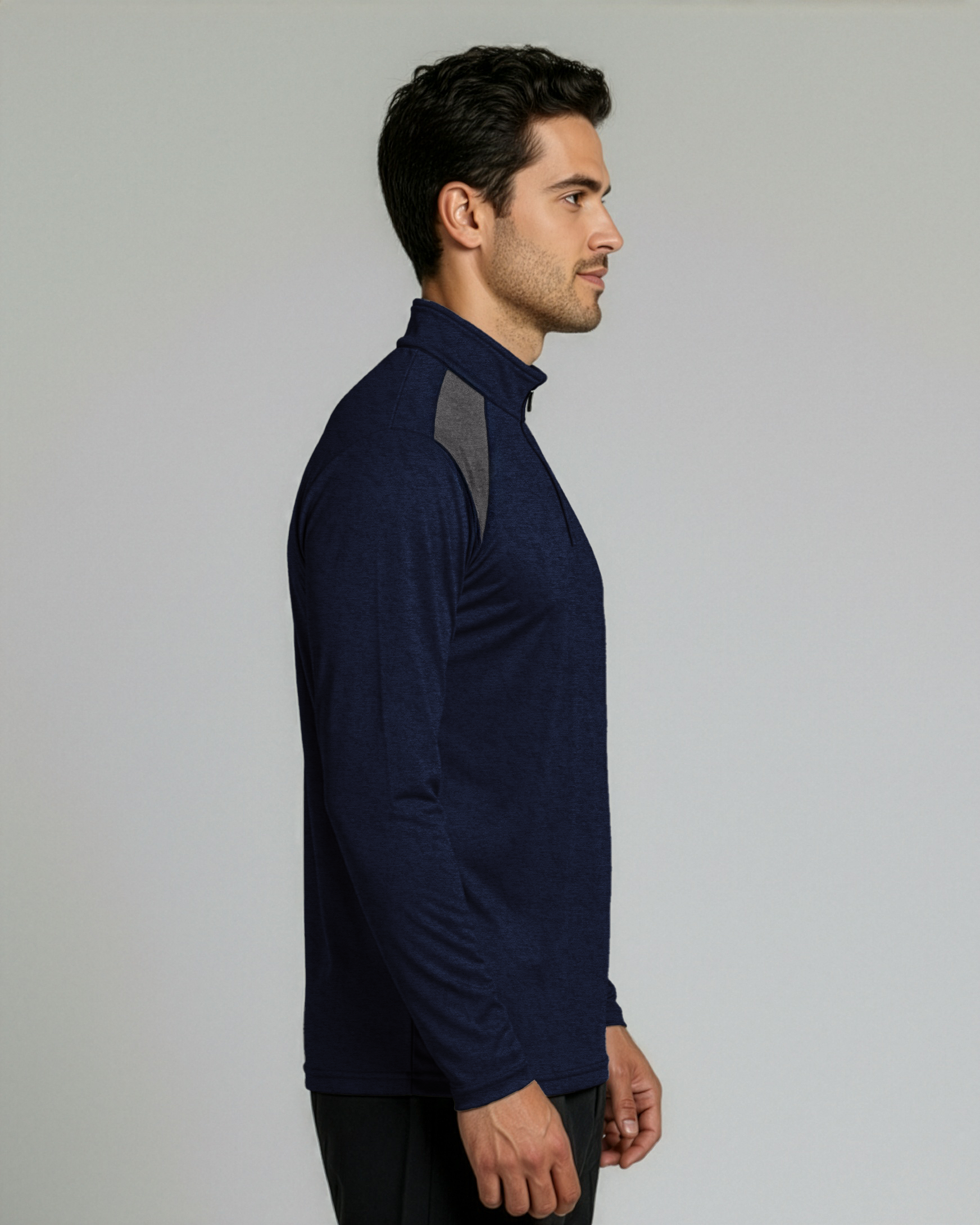 3 Pack: Mens Active Dry-Fit Quarter Zip Pullover