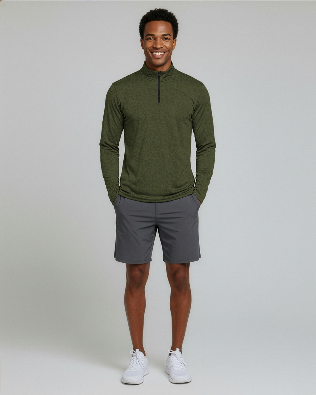 3 Pack: Mens Active Dry-Fit Quarter Zip Pullover (Available in Big & Tall)