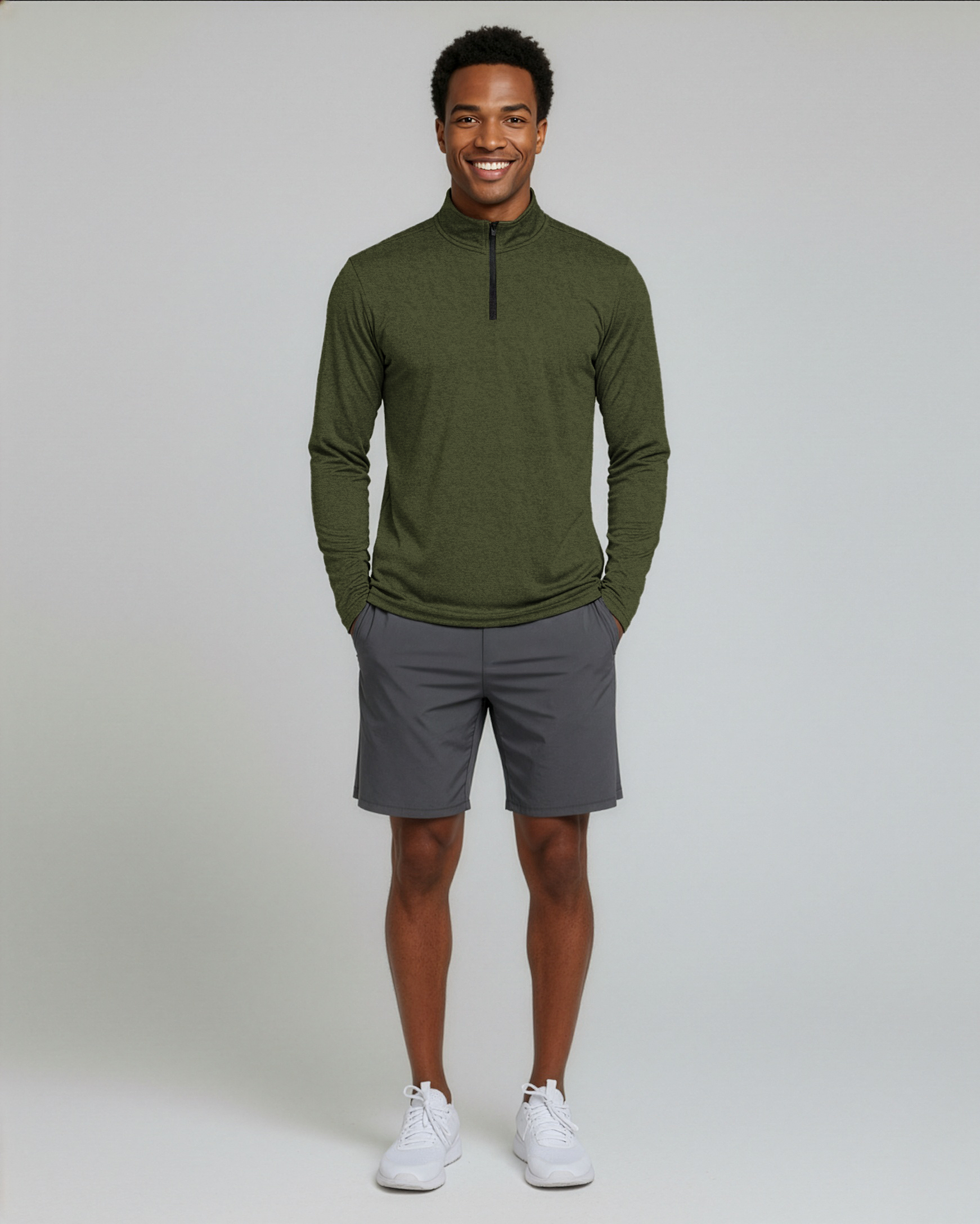 3 Pack: Mens Active Dry-Fit Quarter Zip Pullover (Available in Big & Tall)