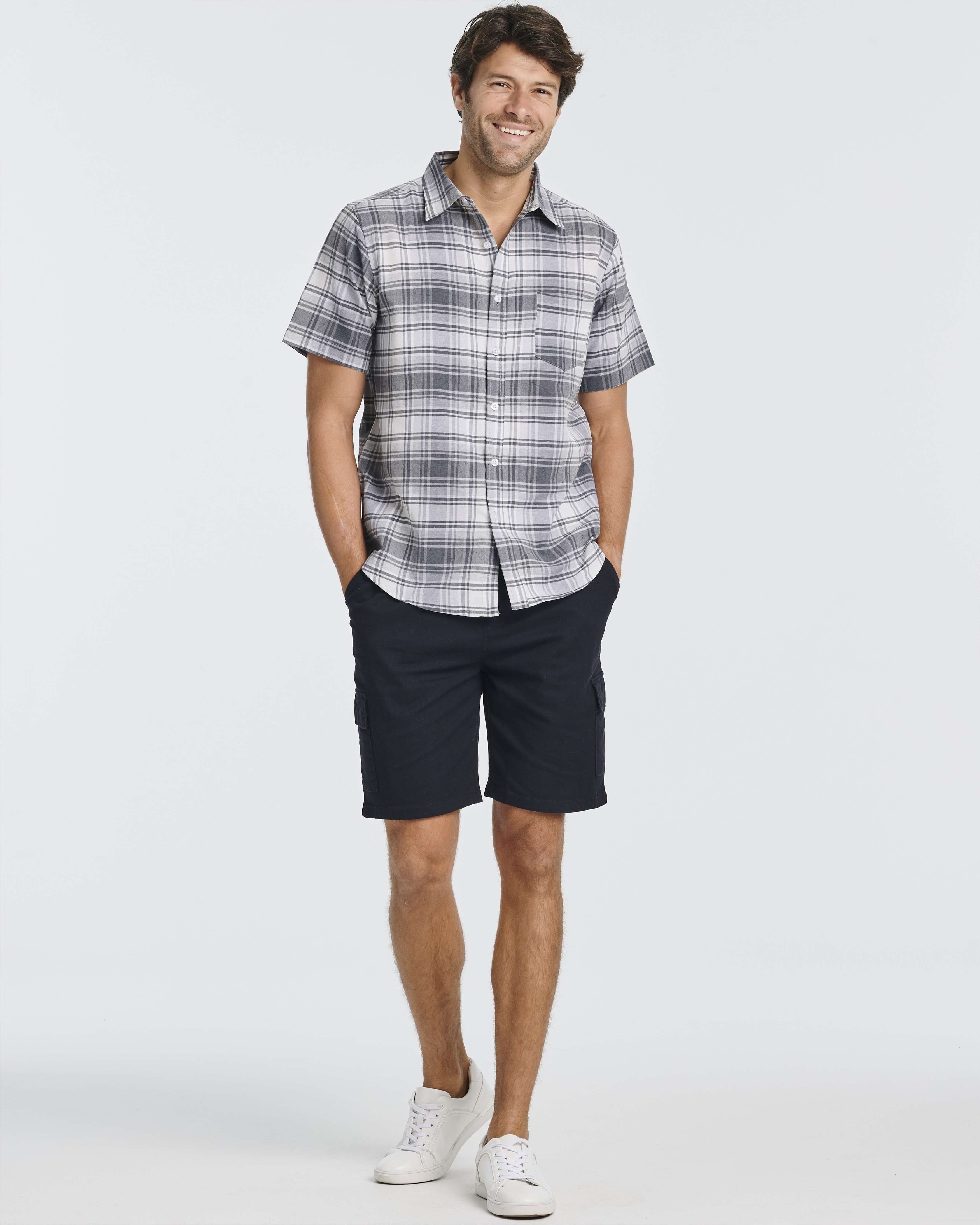 3 Pack: Men's Regular-Fit Short Sleeve Woven Shirt
