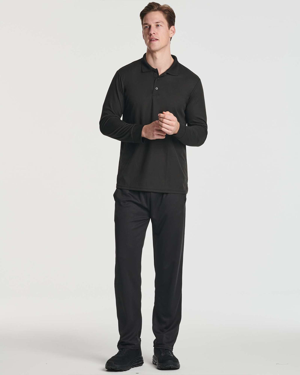 3 Pack: Mens Active Performance Polo Shirt