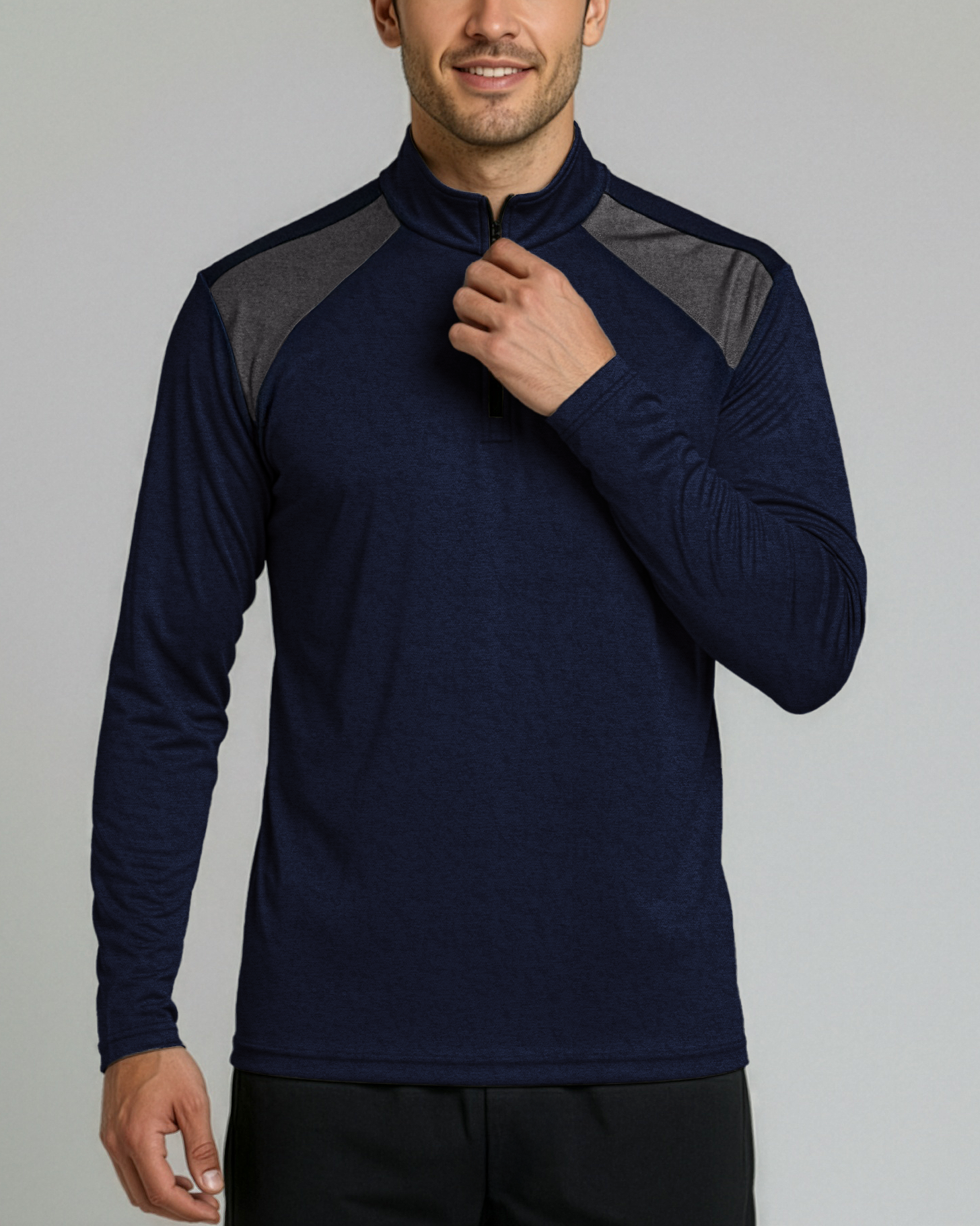 3 Pack: Mens Active Dry-Fit Quarter Zip Pullover