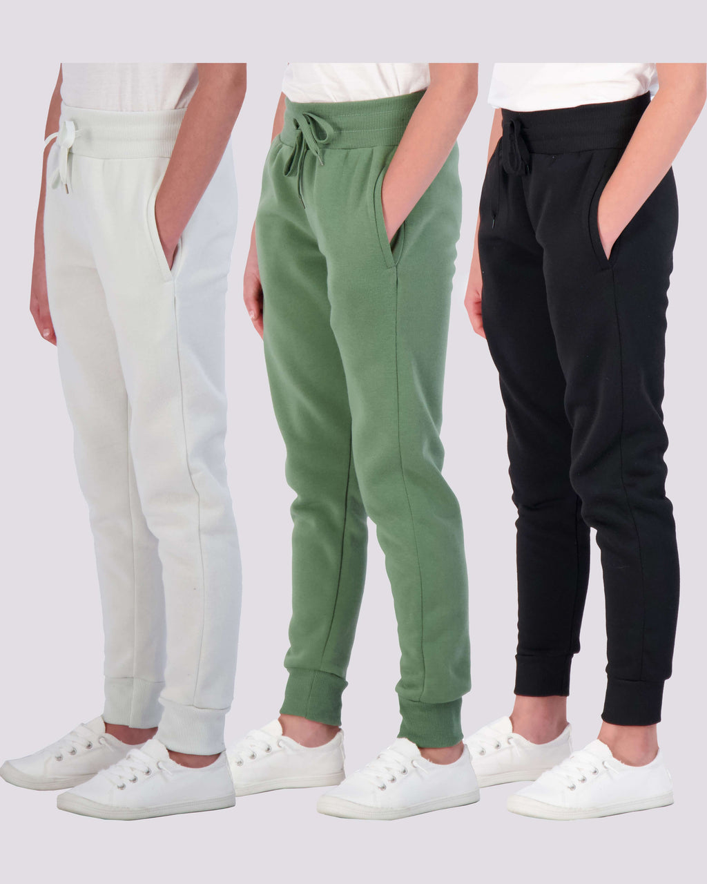 3 Pack: Girls Fleece Jogger Sweatpants