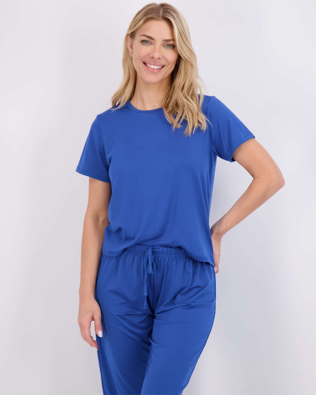 2 Pack: Women's Short-Sleeve PJ Top with Capri Pants
