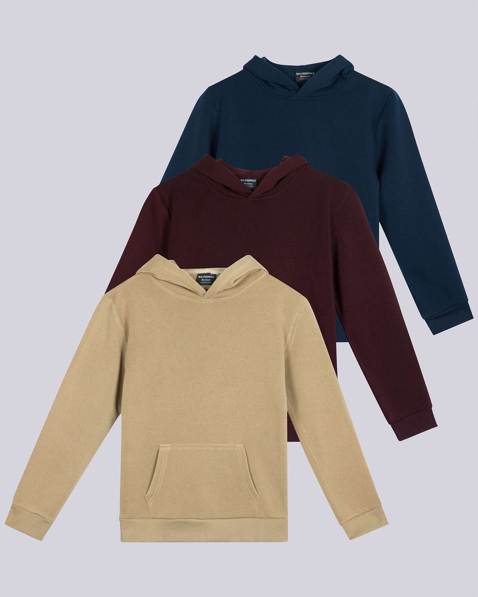 3 Pack: Girls Fleece Pullover Hoodie Sweatshirt