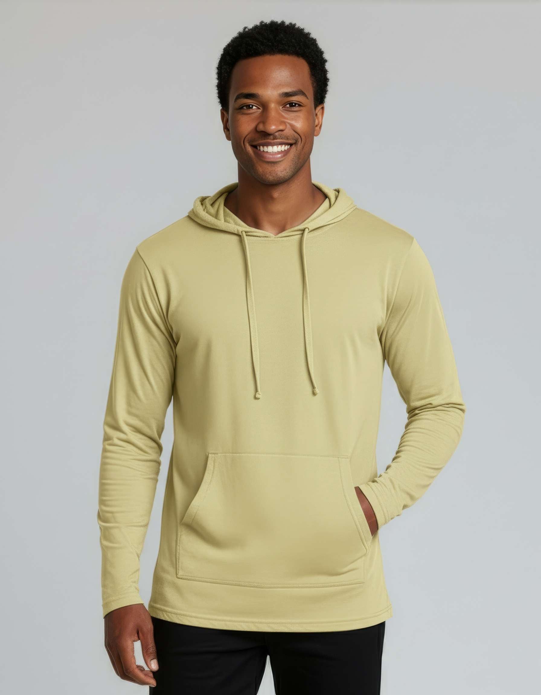 3 Pack: Mens Cotton Lightweight Pullover Hoodie