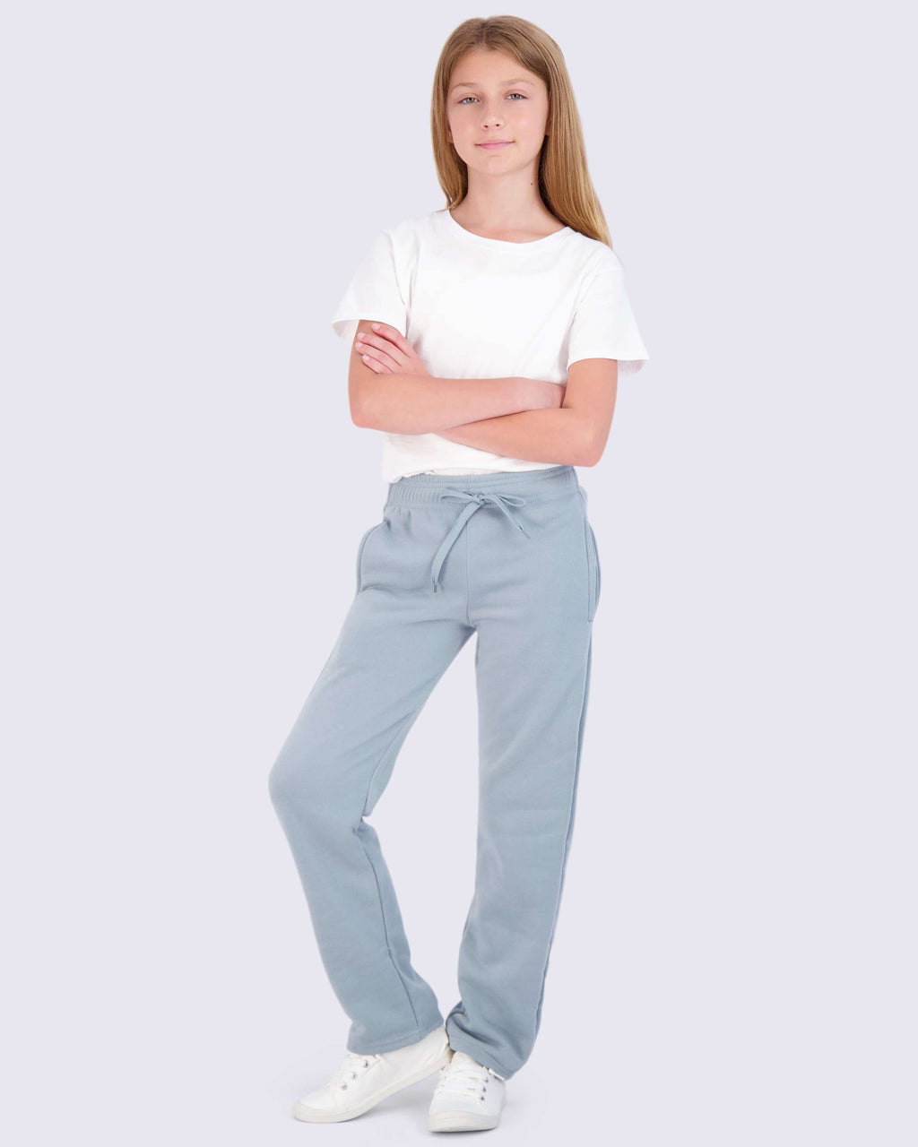 3 Pack: Girls Fleece Open Bottom Sweatpants