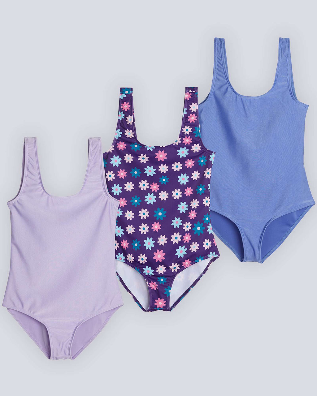 3 Pack: Girls' Surf One Piece Swimsuit