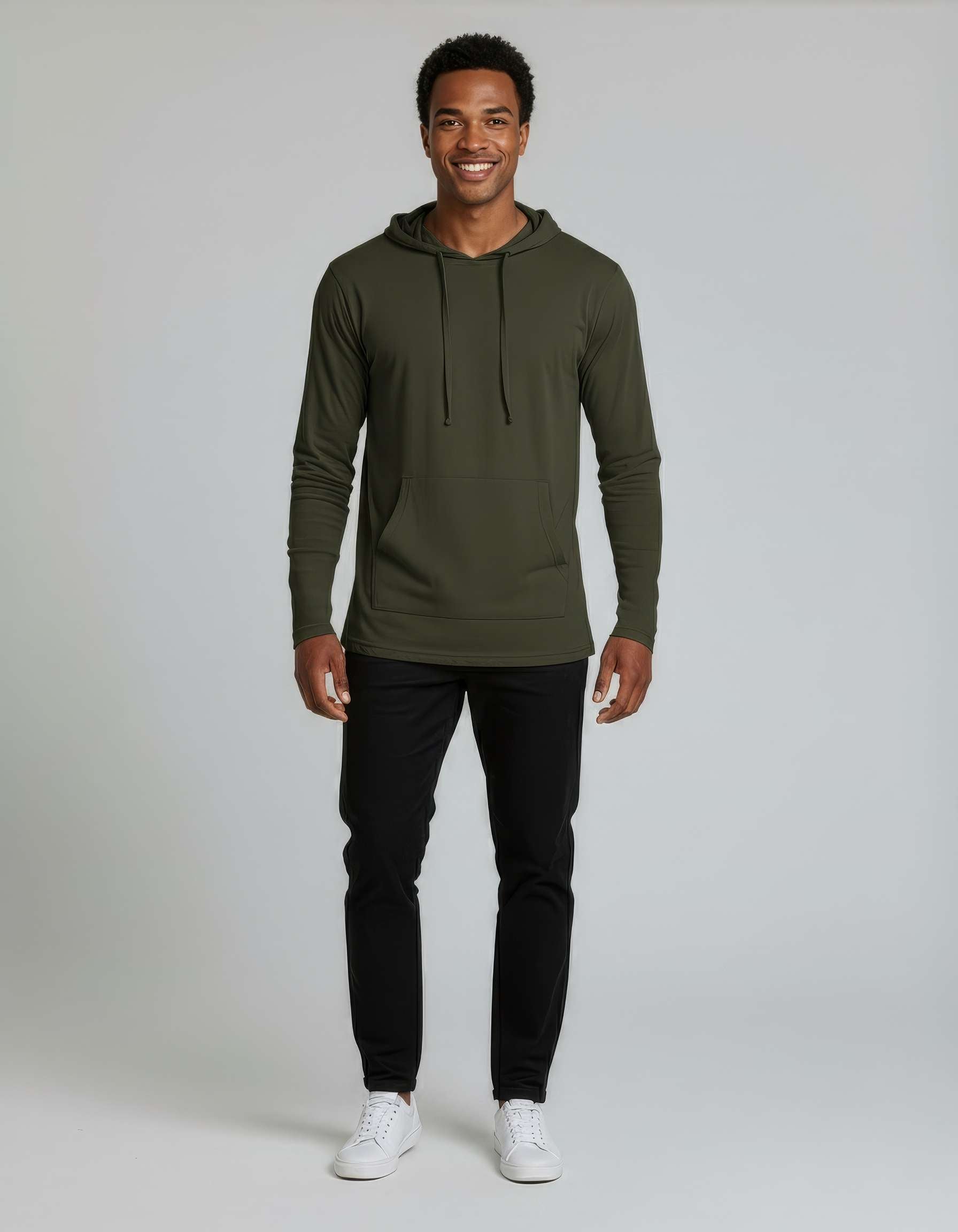 3 Pack: Mens Cotton Lightweight Pullover Hoodie