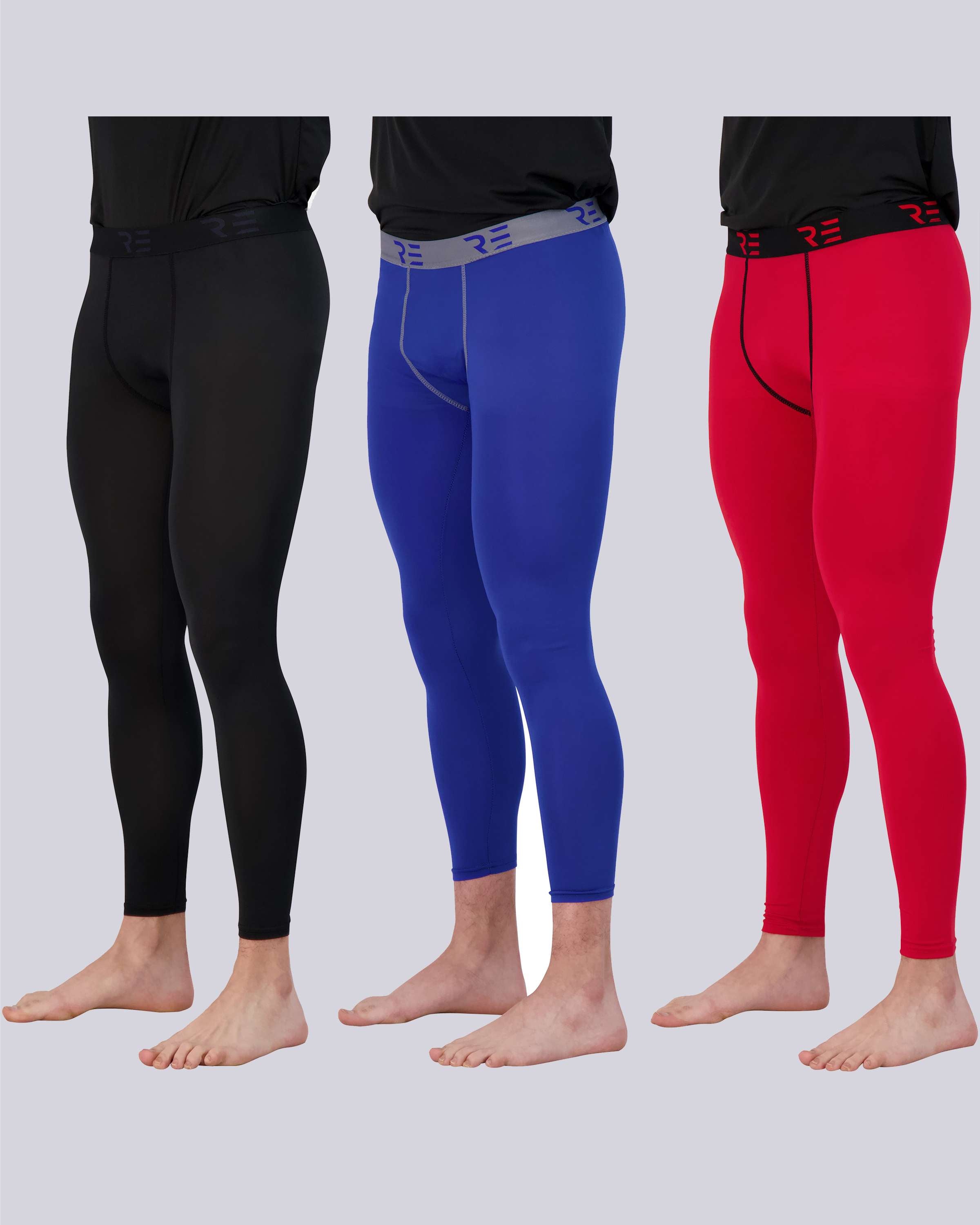 3 Pack: Mens Active Compression Pants