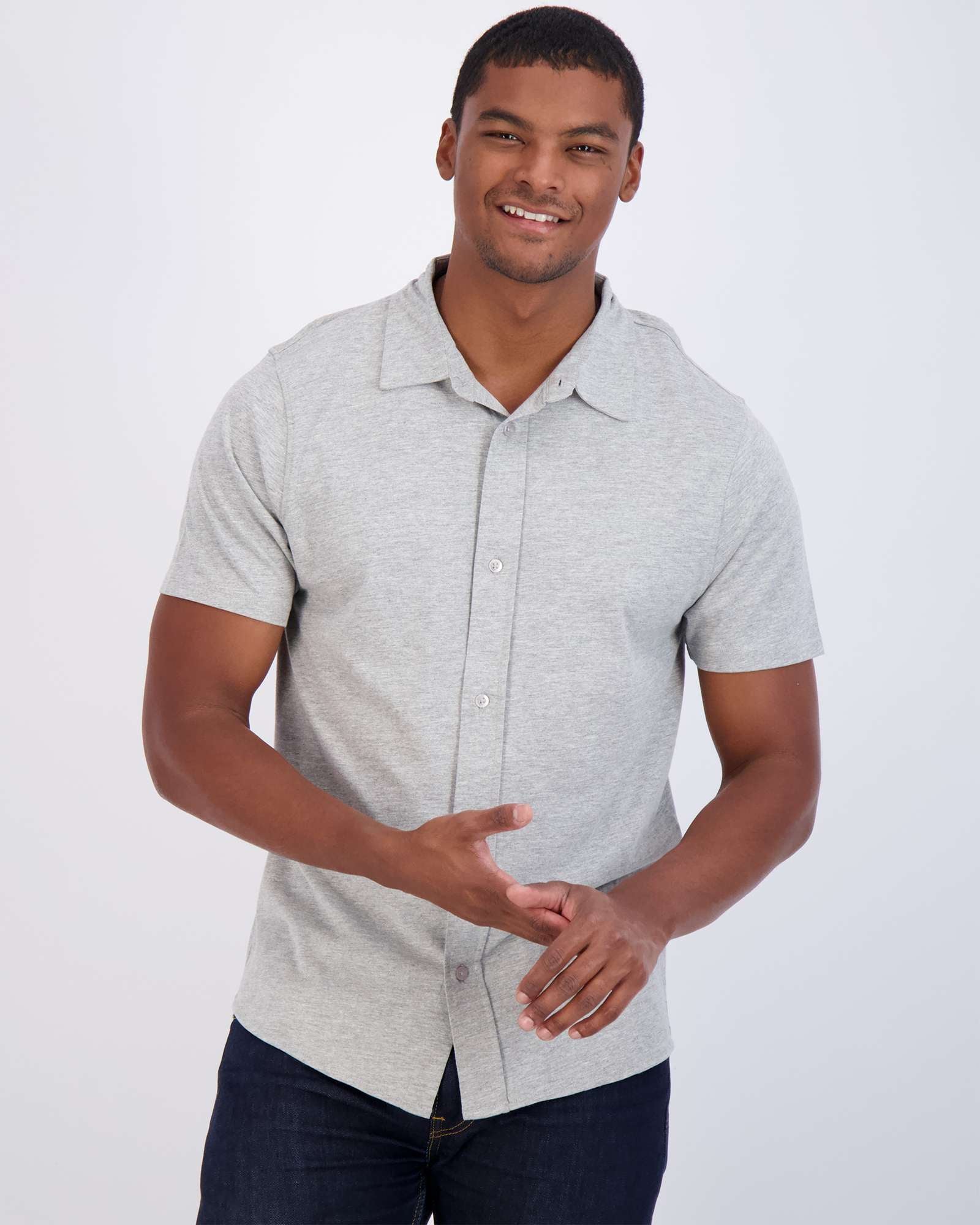 3 Pack: Men's Regular Fit Short Sleeve Button Down Shirt (Available in Big & Tall)