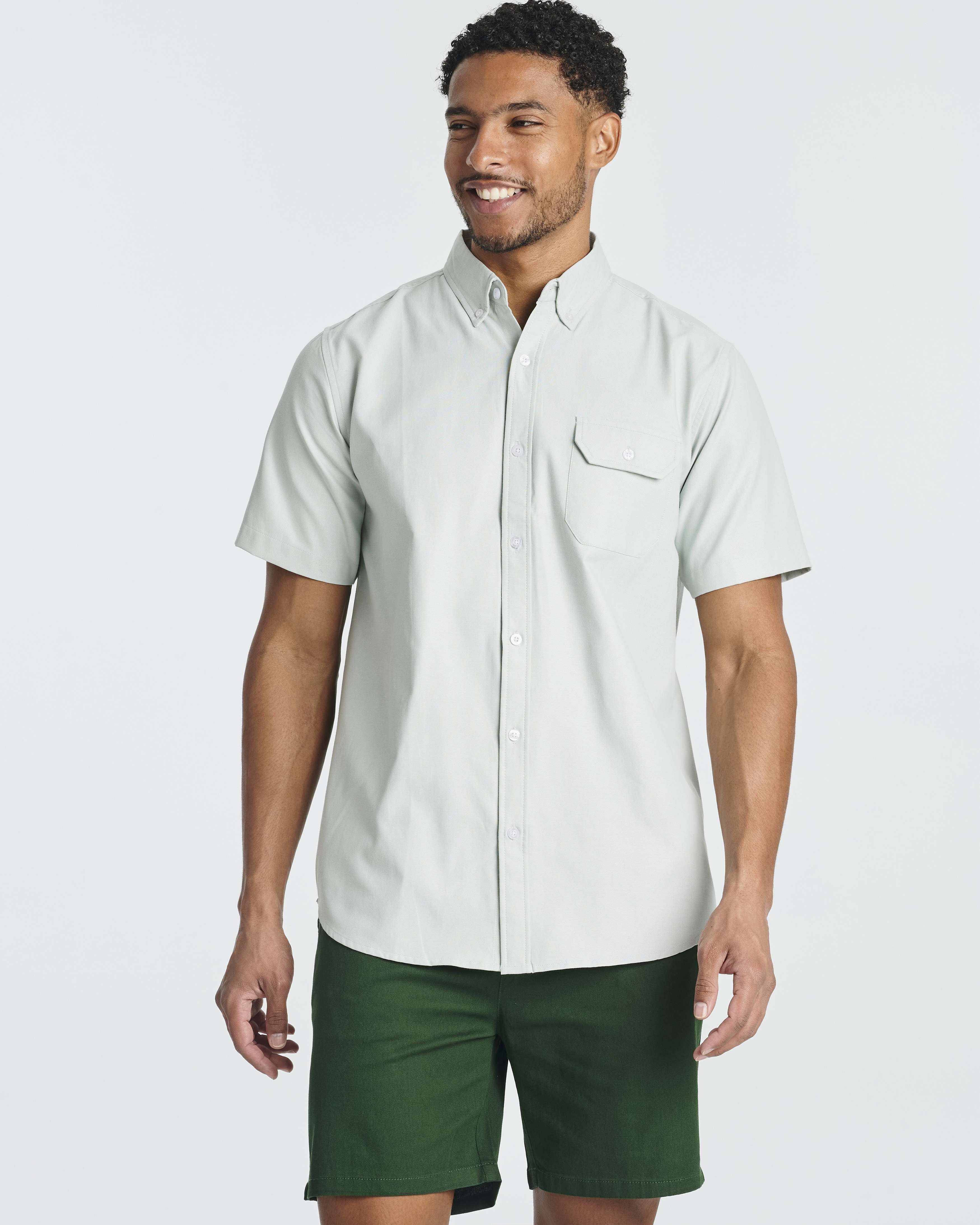 3 Pack: Men's Short-Sleeve Oxford Shirt (Available in Big & Tall)