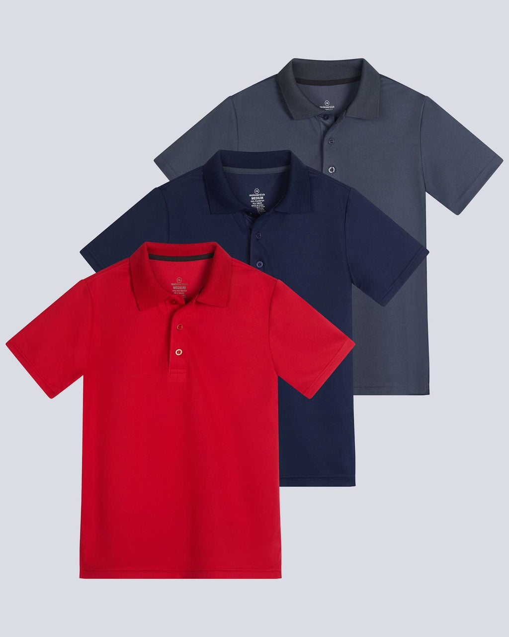 3 Pack: Boys' Short Sleeve Polo Shirt