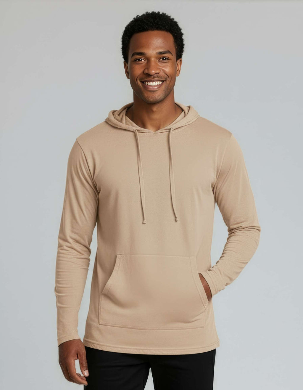 3 Pack: Mens Cotton Lightweight Pullover Hoodie