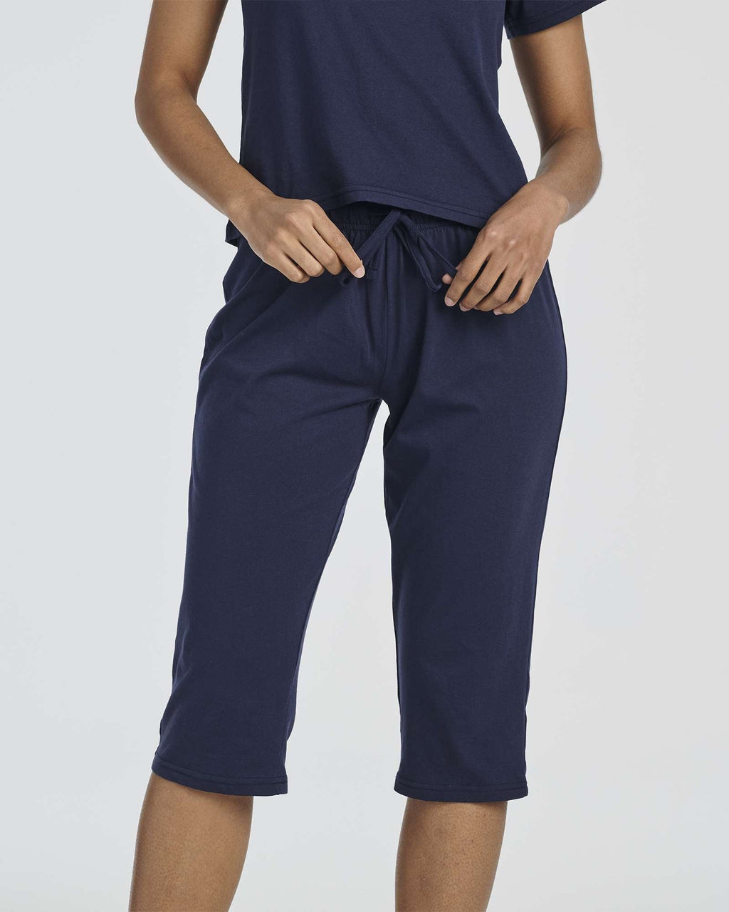 2 Pack: Women's Cotton Pajamas with Capri Pants