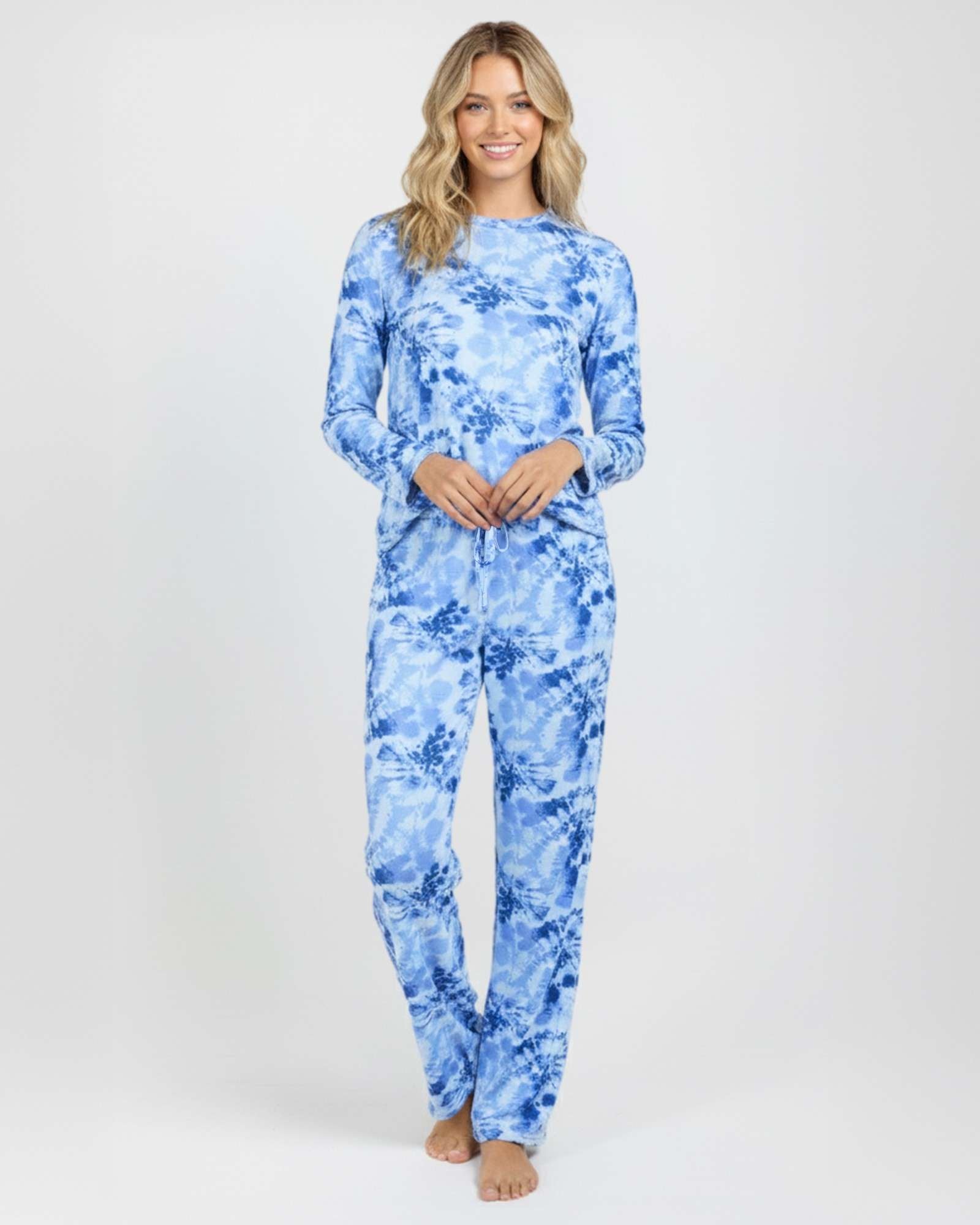2 Pack: Women’s Pajama Set Super-Soft Long Sleeve Top With Pants