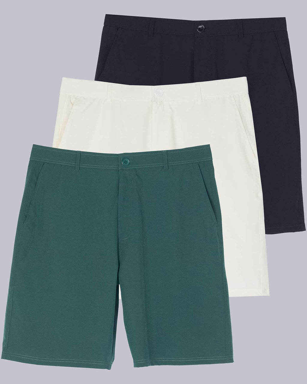 3 Pack: Men's 9" Golf Shorts