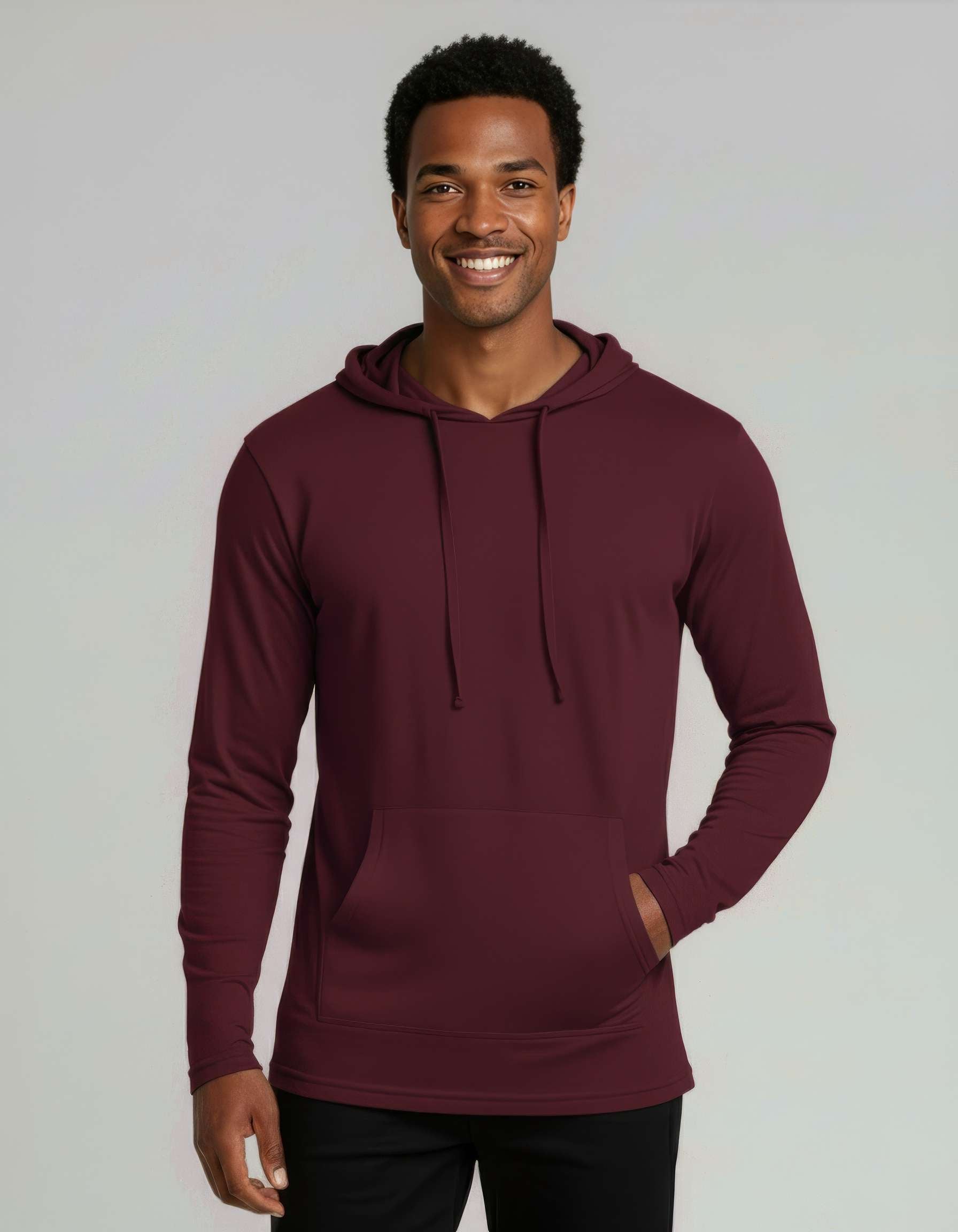 3 Pack: Mens Cotton Lightweight Pullover Hoodie