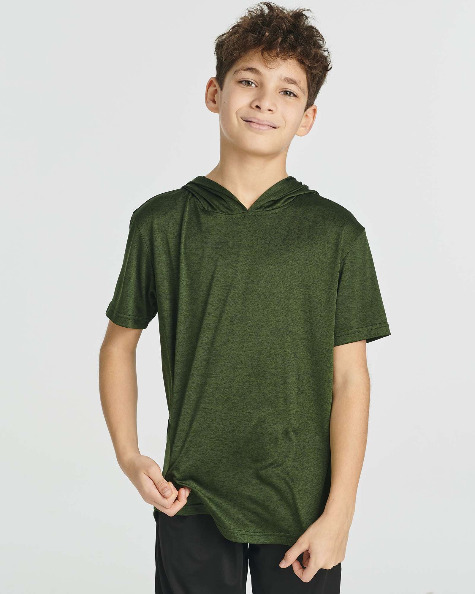 3 Pack: Boys' Dry-Fit Short Sleeve Workout Hoodie