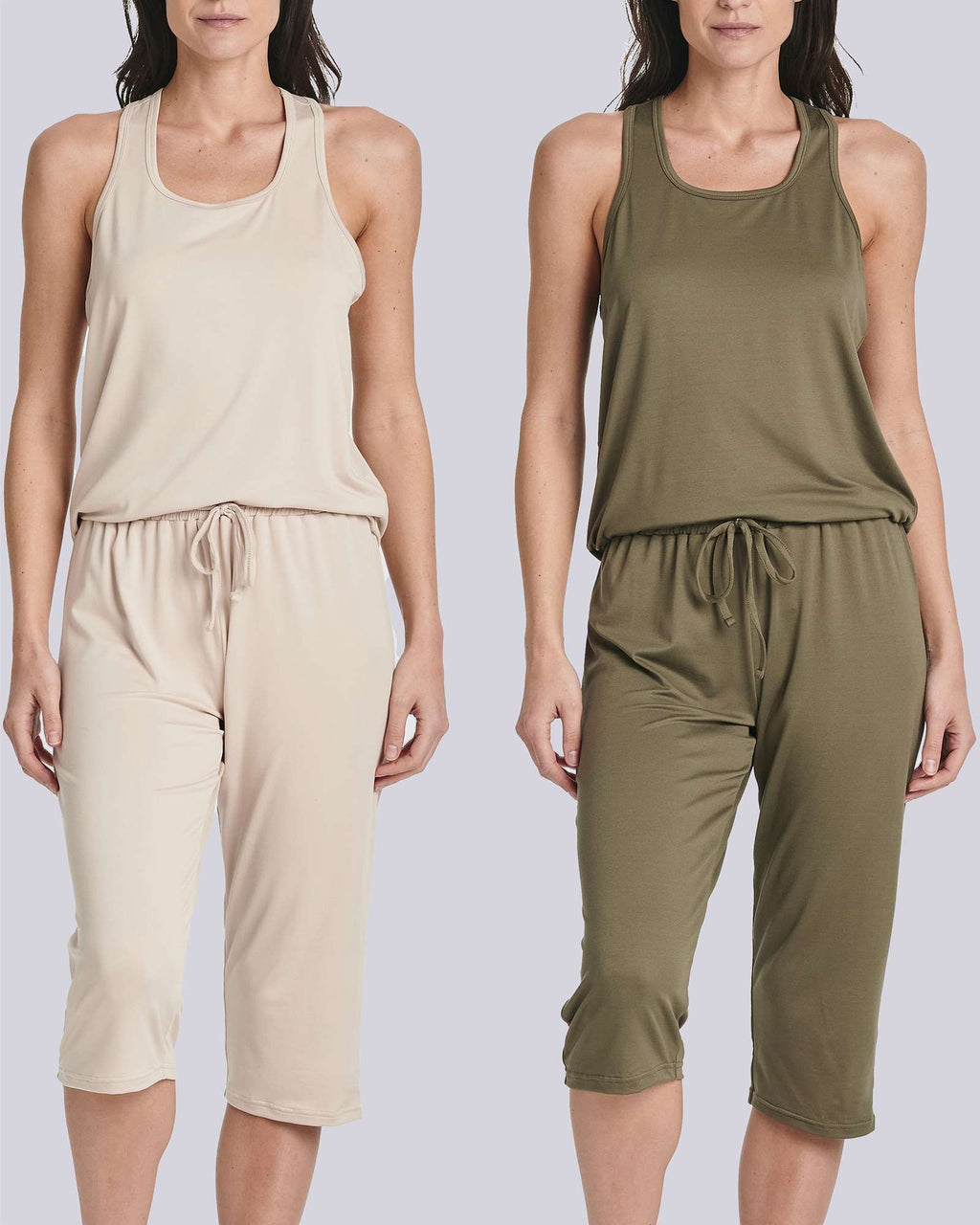 2 Pack: Women's Pajama Set Tank Top and Capri Pants