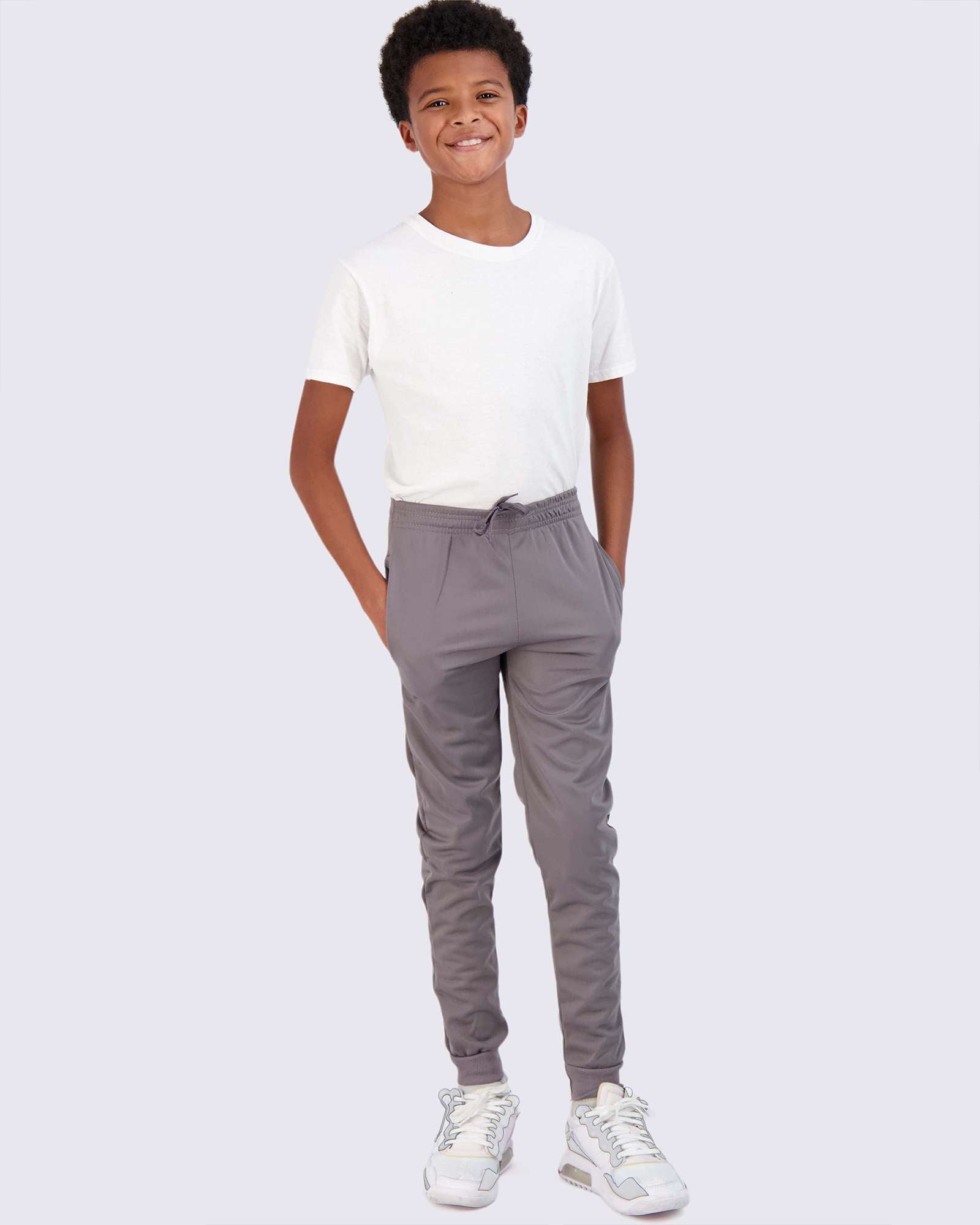 3 Pack: Boys Active Fleece-Lined Tricot Jogger Sweatpants