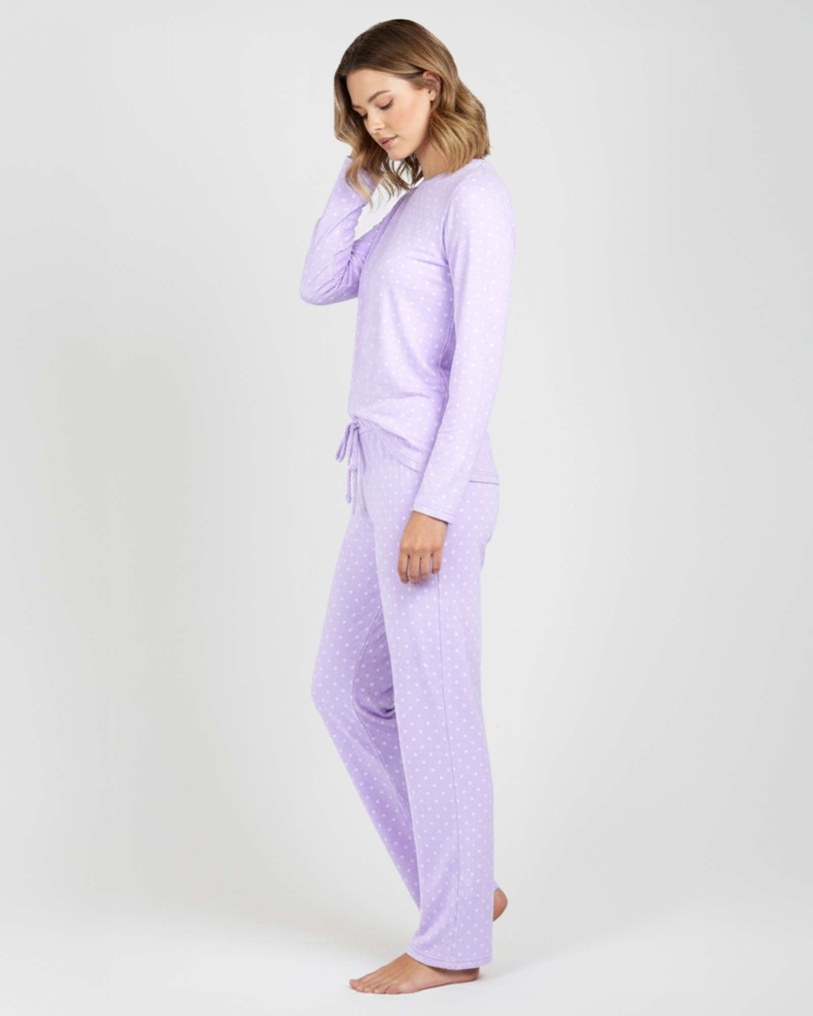 2 Pack: Women’s Pajama Set Super-Soft Long Sleeve Top With Pants
