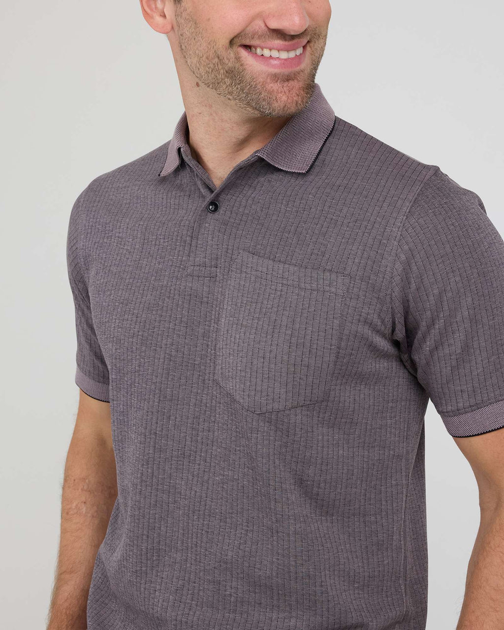 3 Pack: Men's Ribbed CVC SS Polo Shirt With Pocket - Breathable Performance Polo (Available in Big & Tall)