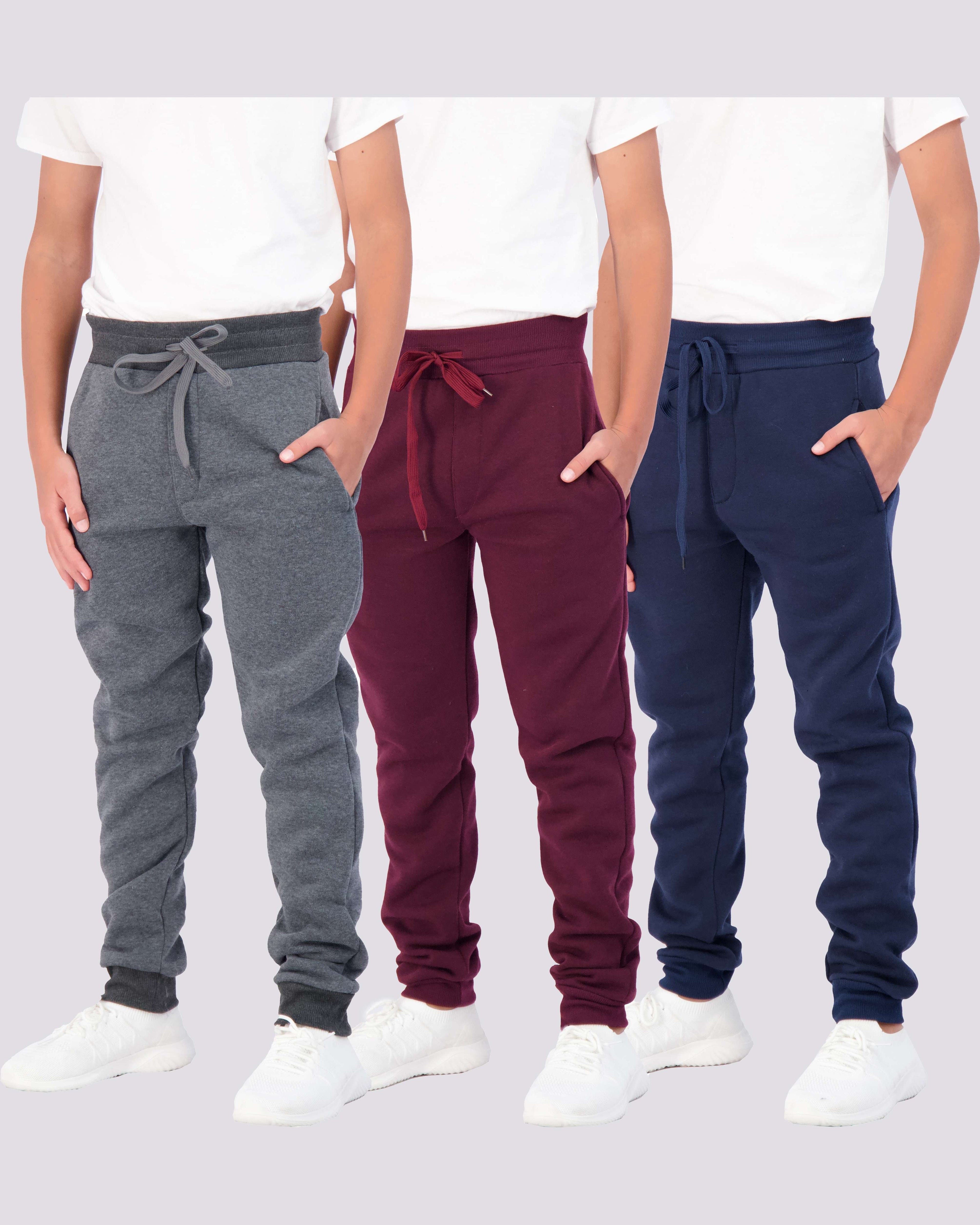 3 Pack: Boys Fleece Jogger Sweatpants